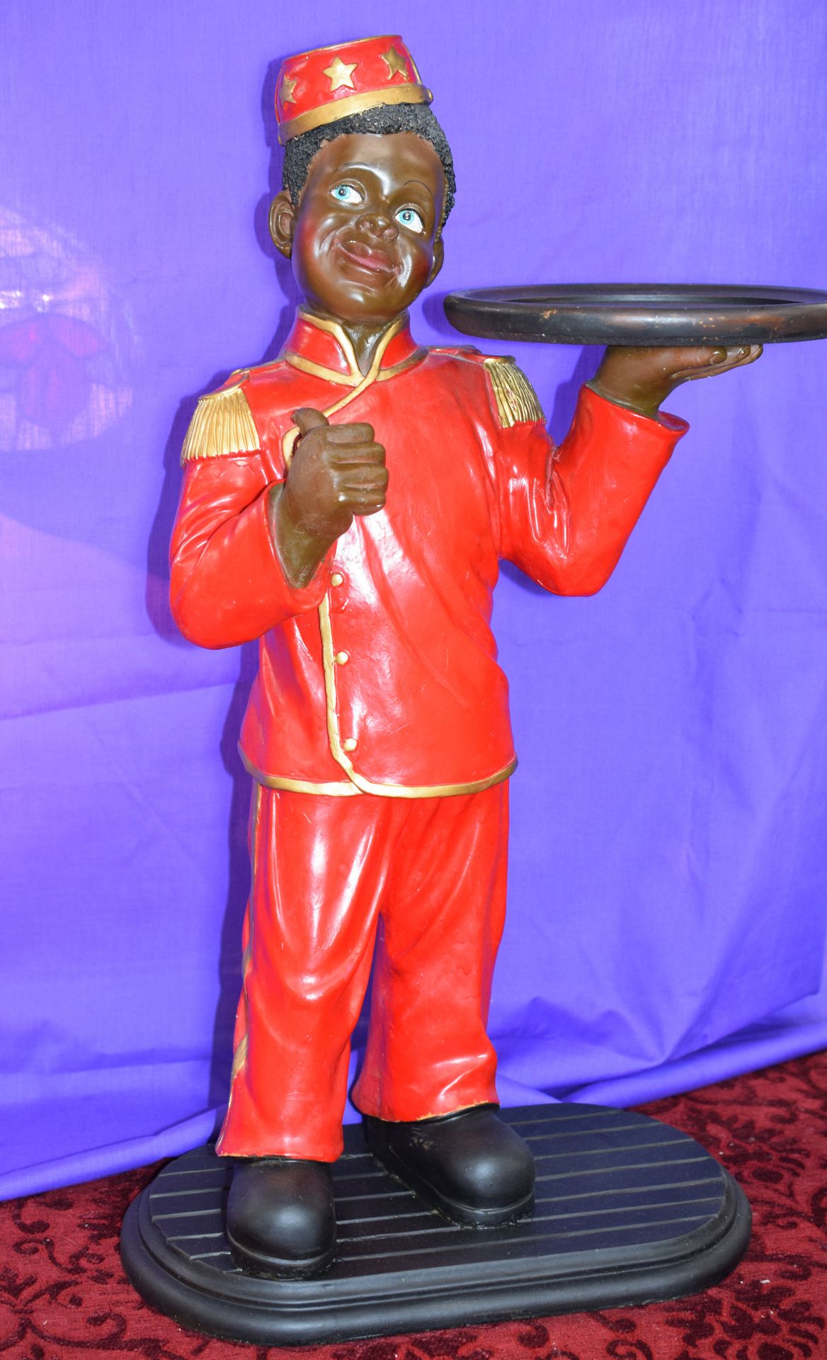 Large Red Suited Blackamoor Figure With Tray c1950/60s