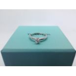 TIFFANY & CO CLASSIC ROUND BRILLIANT CUT DIAMOND PLATINUM ENGAGEMENT RING 0.32ct WITH TIFFANY BOX