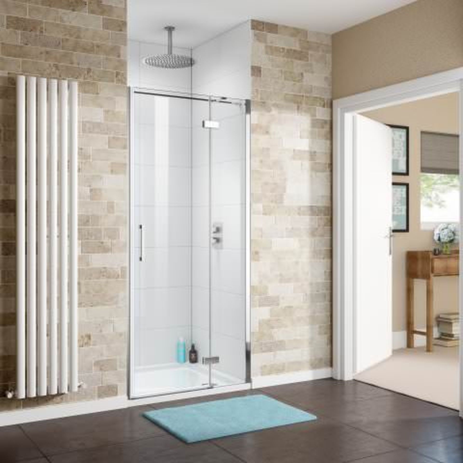 (M27) 800mm - 8mm - Premium EasyClean Hinged Shower Door. RRP £499.99. Marrying function with the - Image 2 of 4