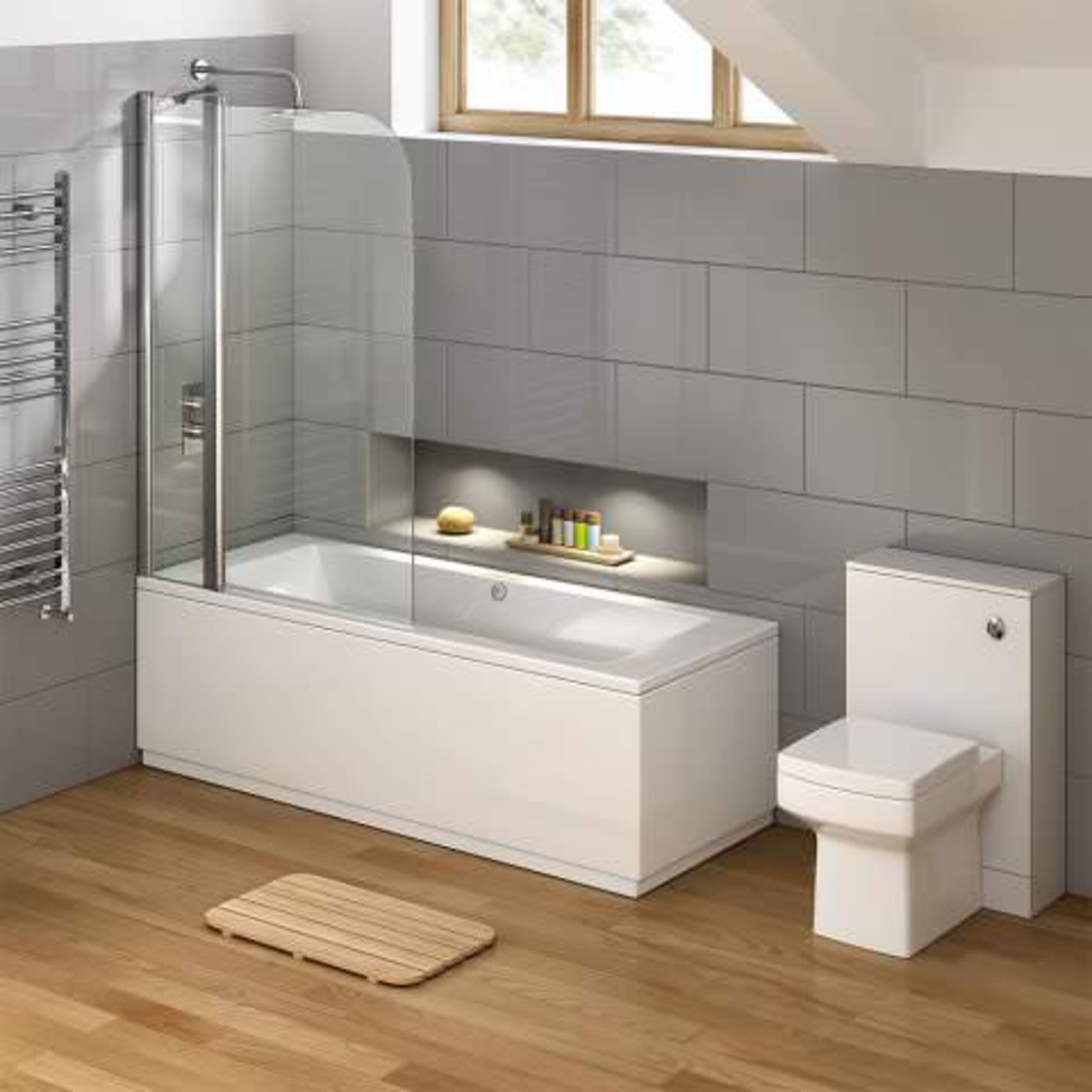 (M109) 1000mm - 6mm - EasyClean Straight Bath Screen. RRP £224.99. The clue is in the name: Easy - Image 2 of 4