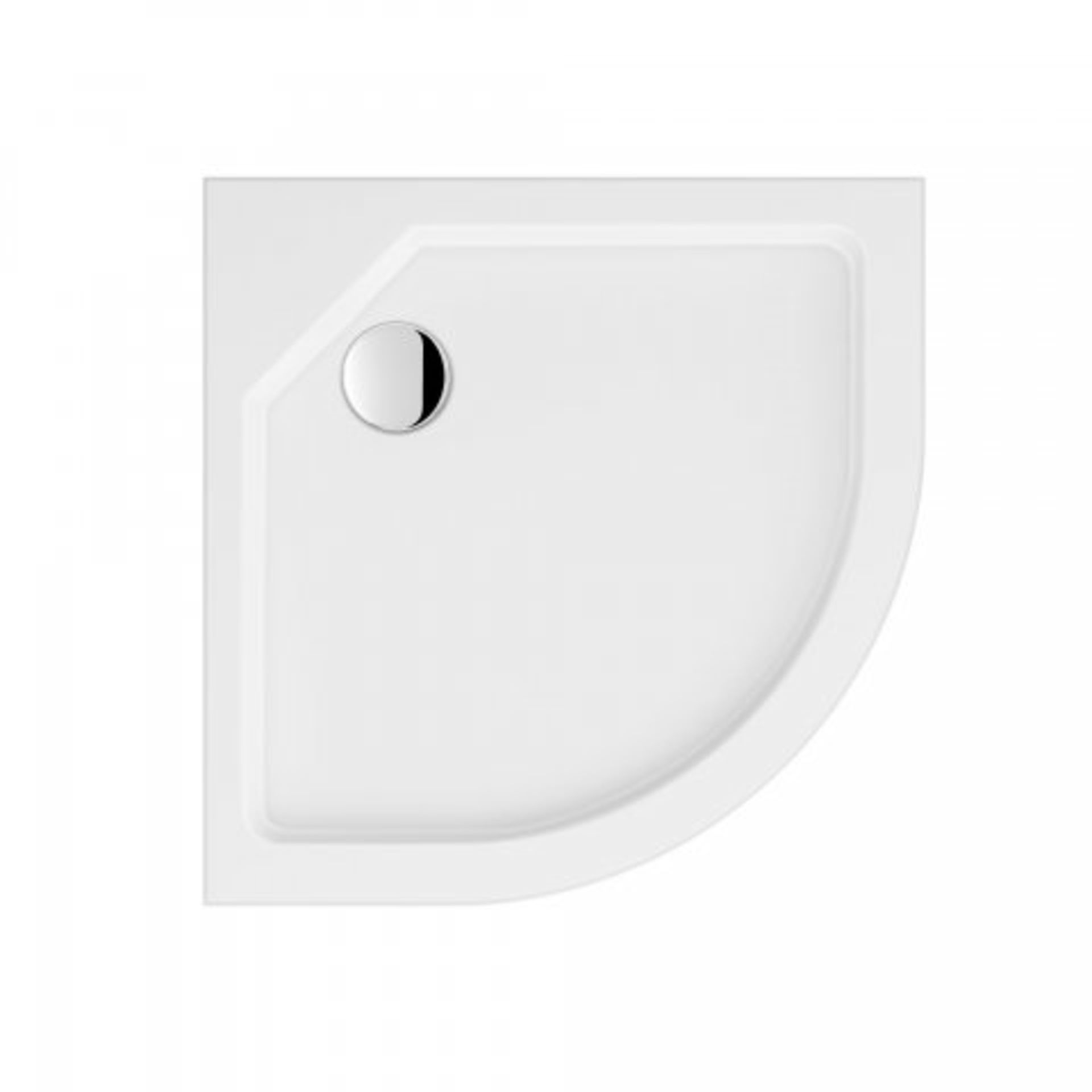 (M32) 800x800mm Quadrant Easy Plumb Shower Tray. RRP £114.99. Our brilliant white ultra slim trays - Image 2 of 2