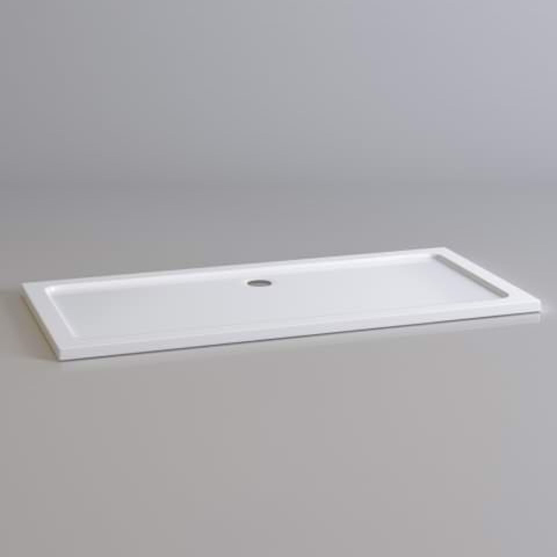 (M37) 1700x800mm Rectangular Ultraslim Stone Shower Tray. RRP £374.99. Designed and made carefully