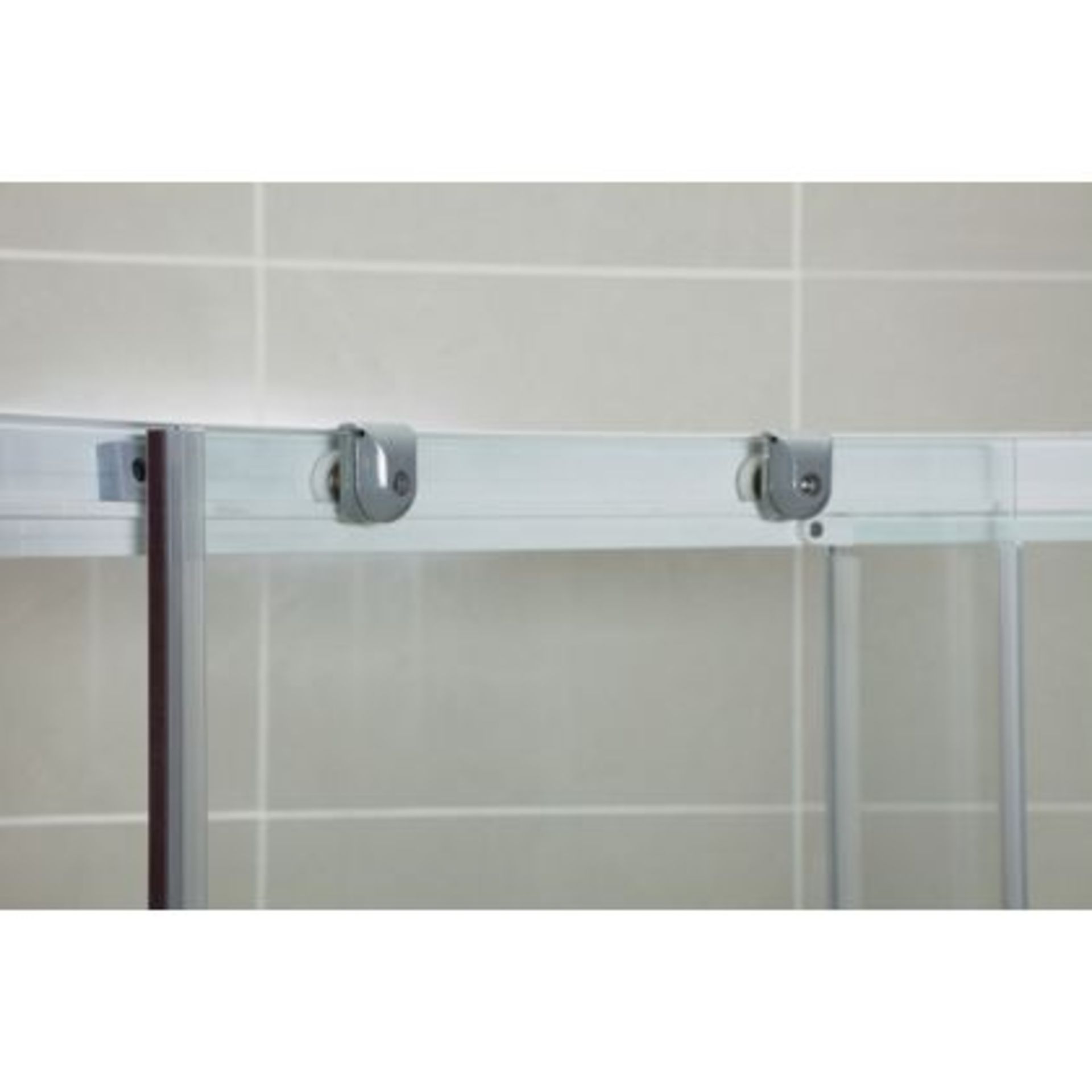 (AAA145) Aqualux Crystal Slider Recess Shower Enclosure - 1000mm. RRP £238.99. Brand New & Sealed. - Image 2 of 3
