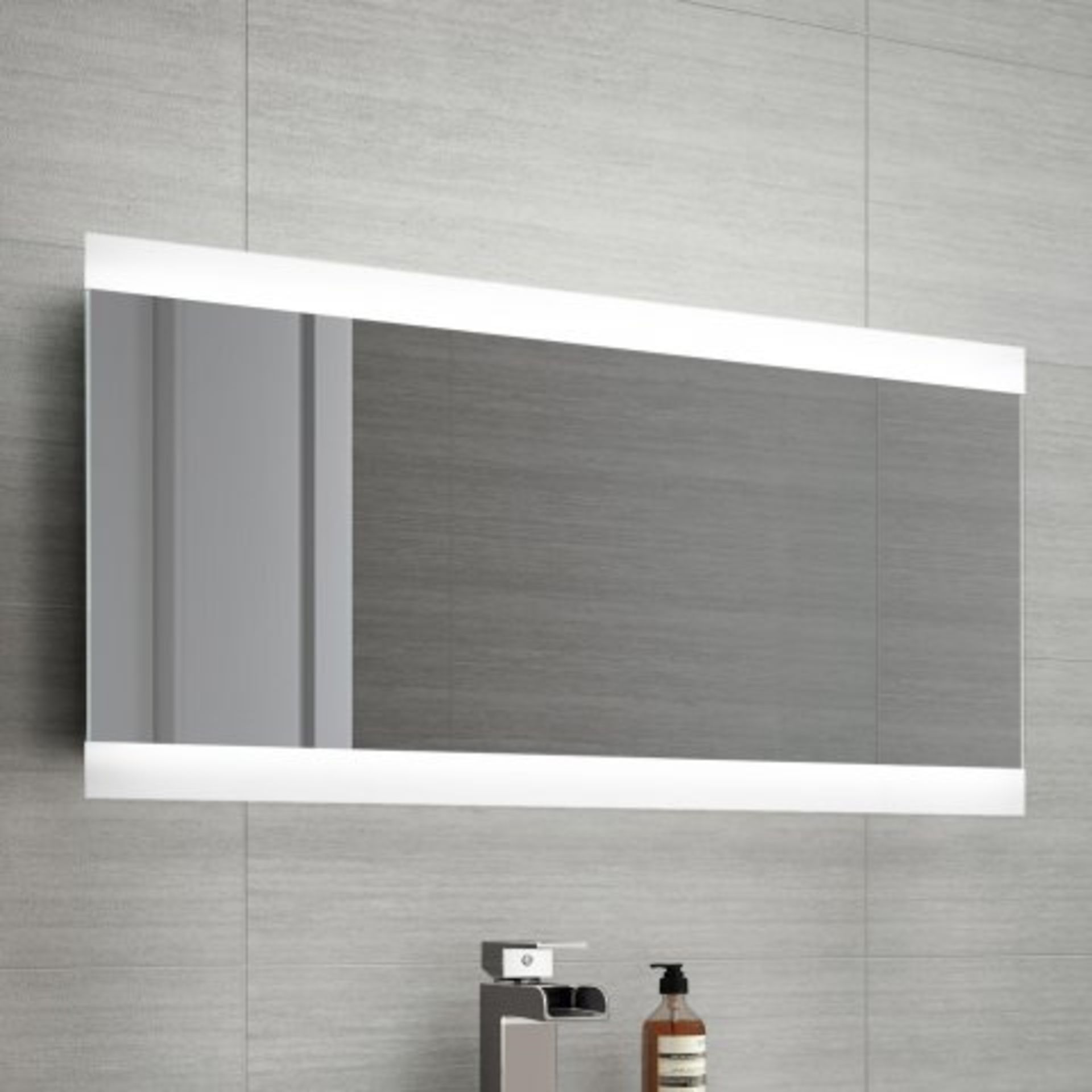 (M86) 400x800mm Aurora Illuminated LED Mirror. RRP £399.99. Sporting a streamlined appearance with