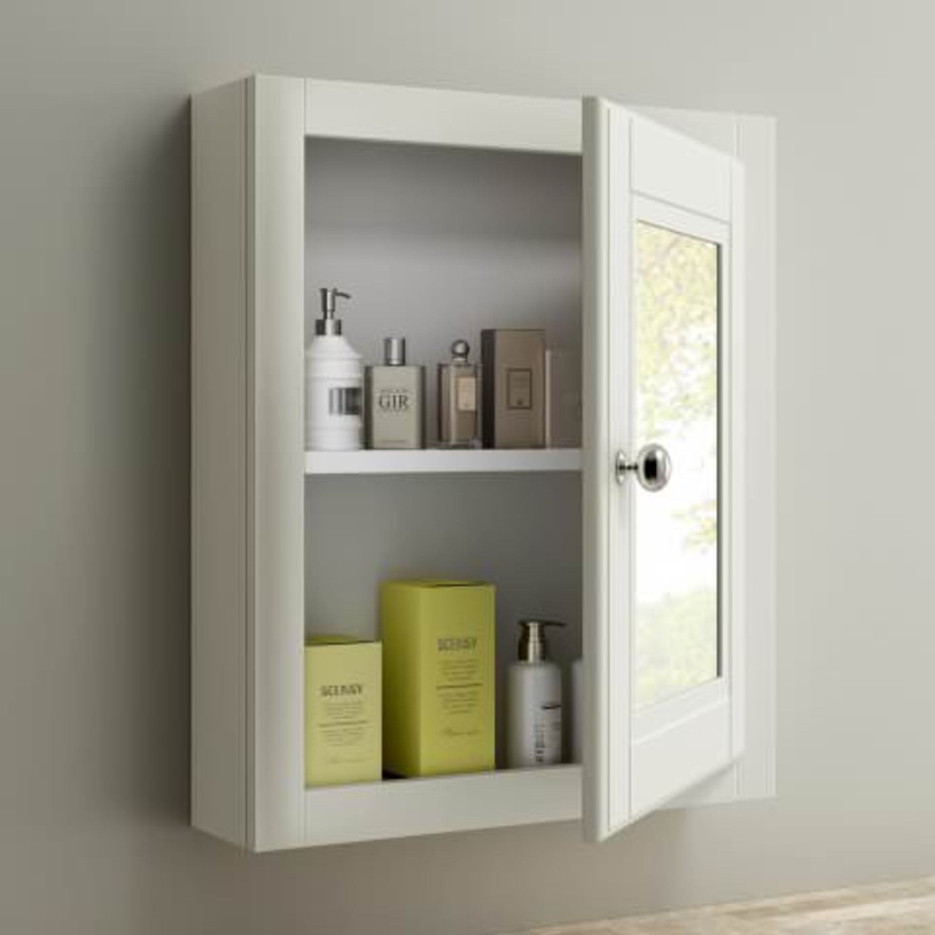 (AA13) 500mm Cambridge Clotted Cream Single Door Mirror Cabinet. RRP £199.99._x00D__x00D_Our - Image 2 of 4