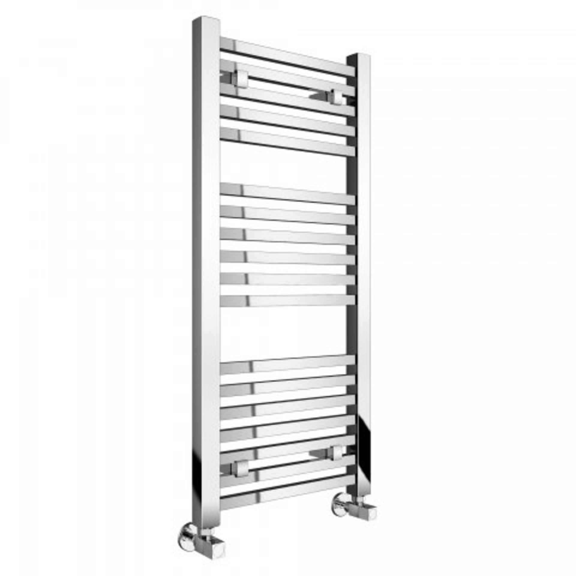 (M12) 1000x450mm Chrome Square Rail Ladder Towel Radiator - Virginia Premium. RRP £169.19. Our - Image 5 of 5