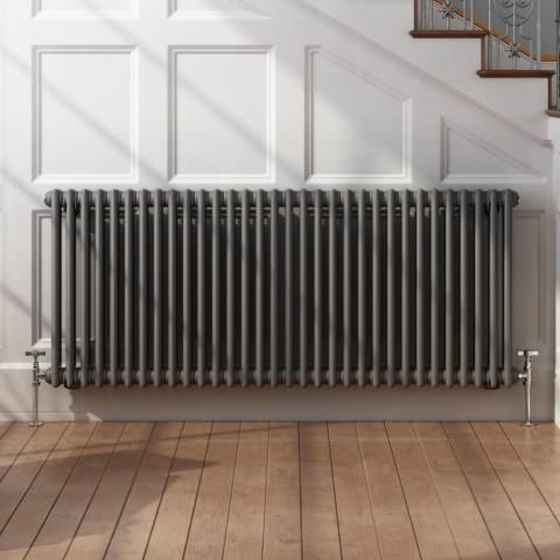 (M9) 600x1458mm Anthracite Double Panel Horizontal Colosseum Radiator - Roma Premium. RRP £724.99. - Image 4 of 5