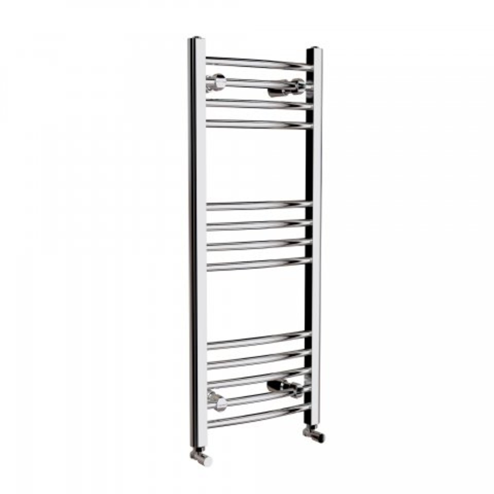 (M45) 1000x400mm - 20mm Tubes - Chrome Curved Rail Ladder Towel Radiator - Nancy Basic Our Nancy - Image 4 of 4