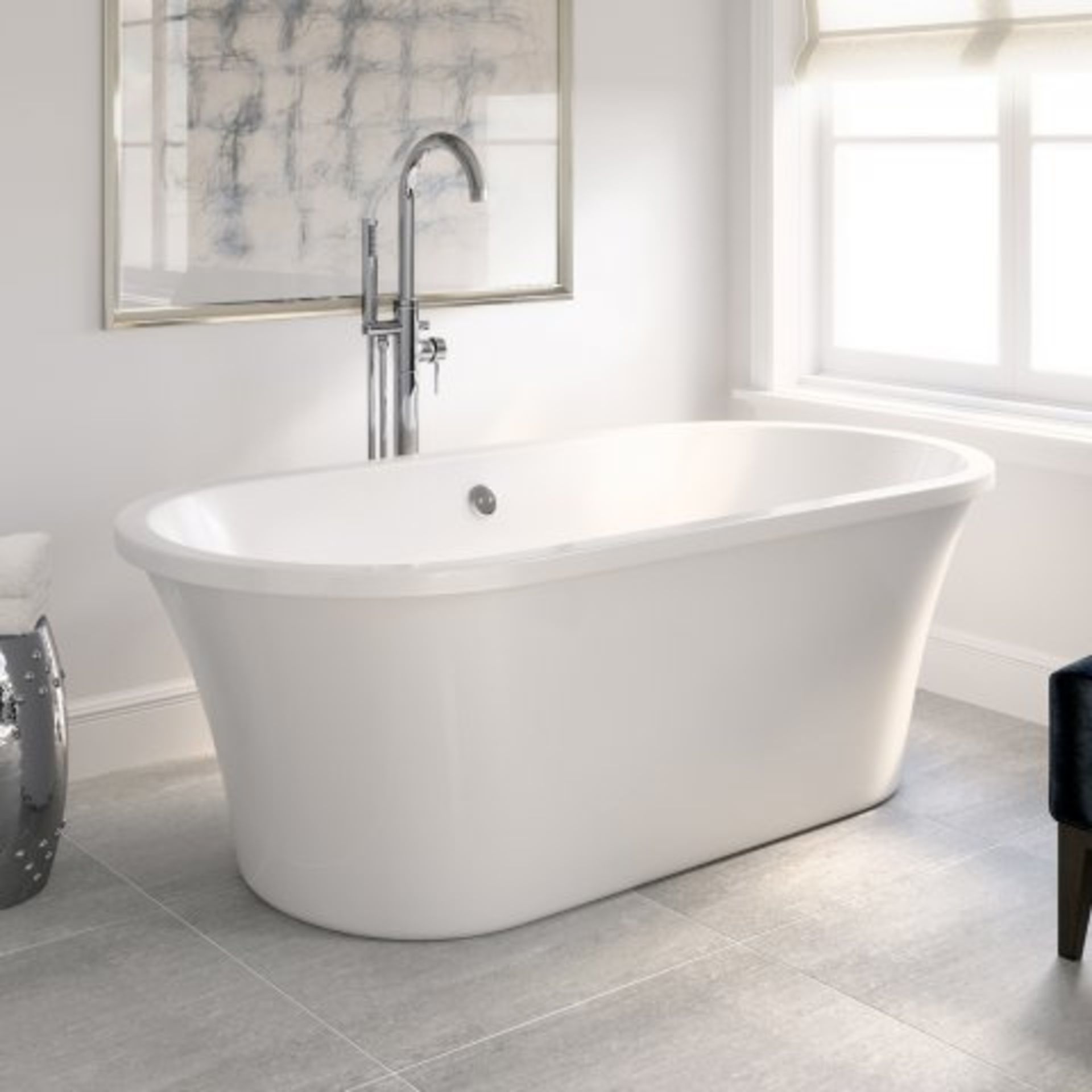 (M4) 1700mm x 800mm Kate Freestanding Bath - Large Showcasing contemporary clean lines for a