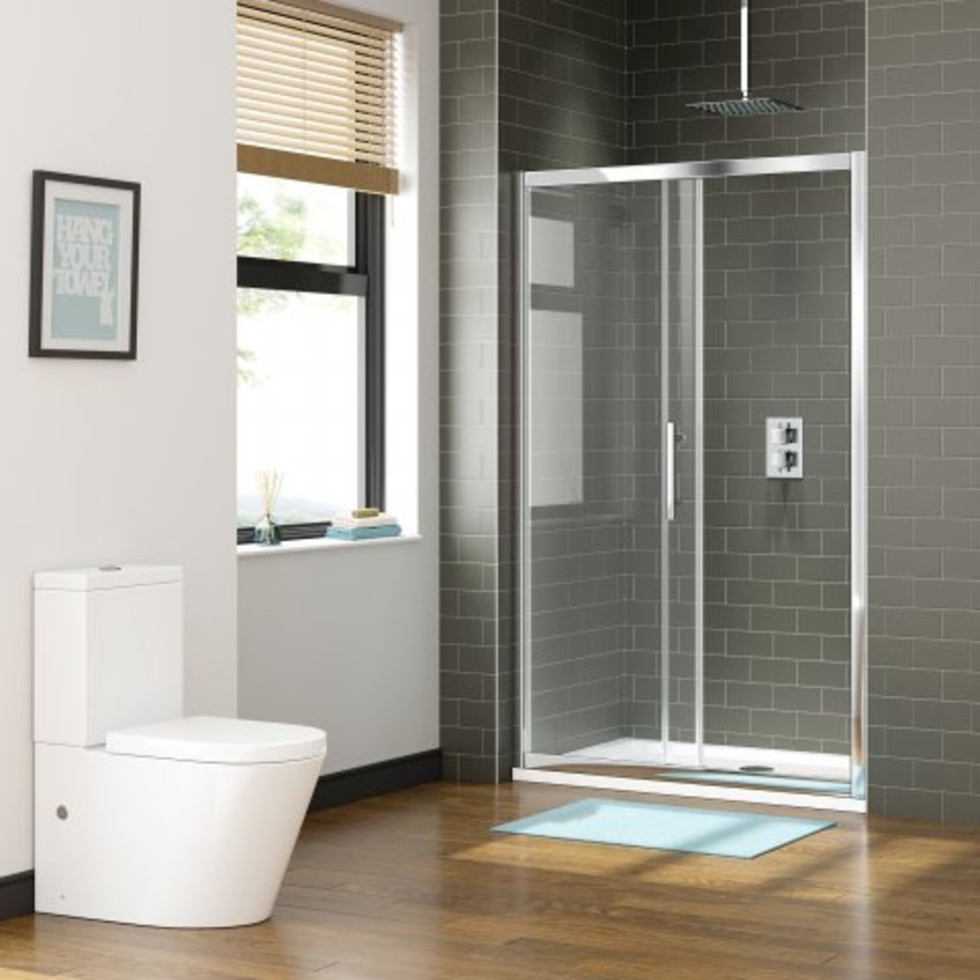 (M29) 1000mm - 8mm - Premium EasyClean Sliding Shower Door. RRP £499.99. Make the most of the dead - Image 4 of 5