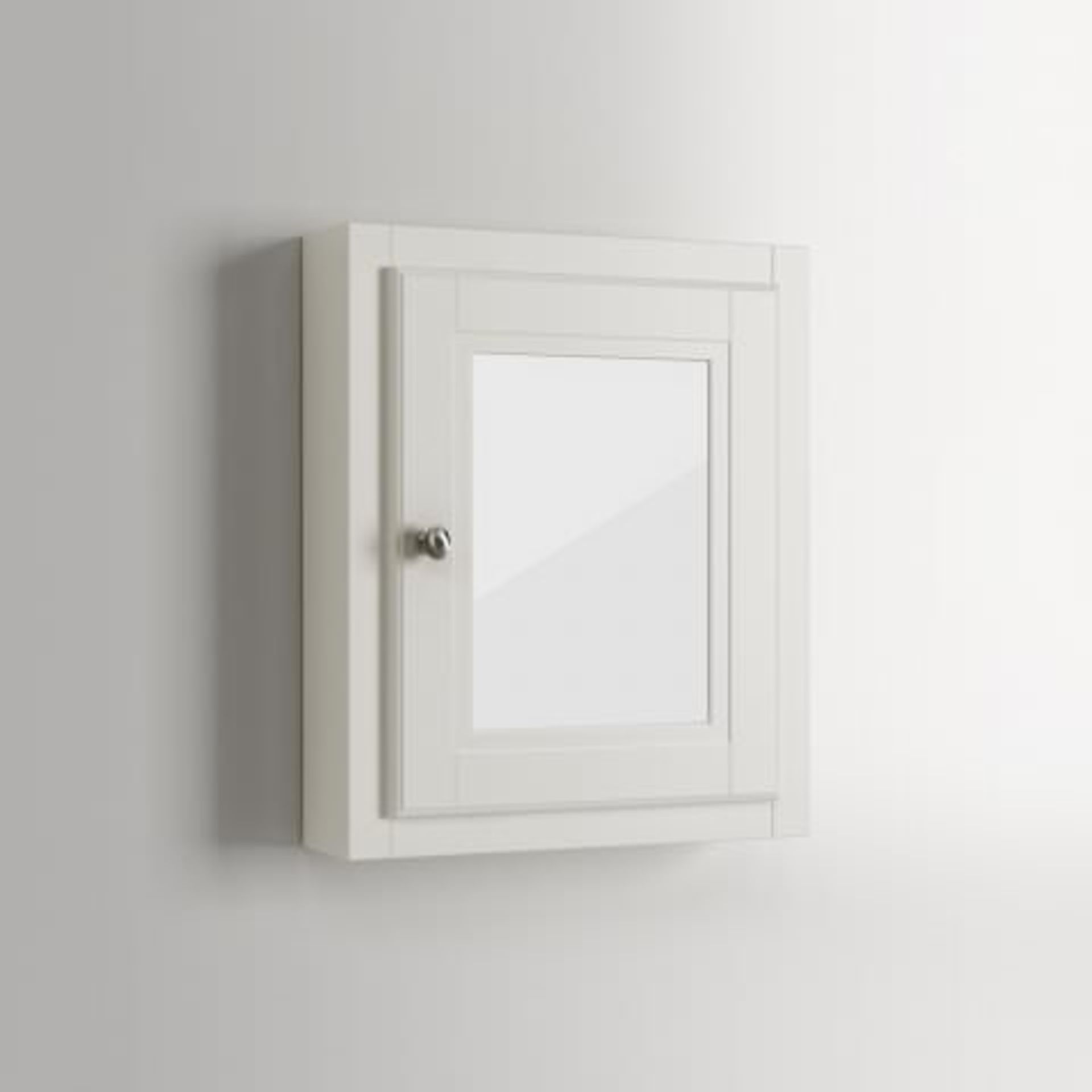 (AA13) 500mm Cambridge Clotted Cream Single Door Mirror Cabinet. RRP £199.99._x00D__x00D_Our - Image 4 of 4