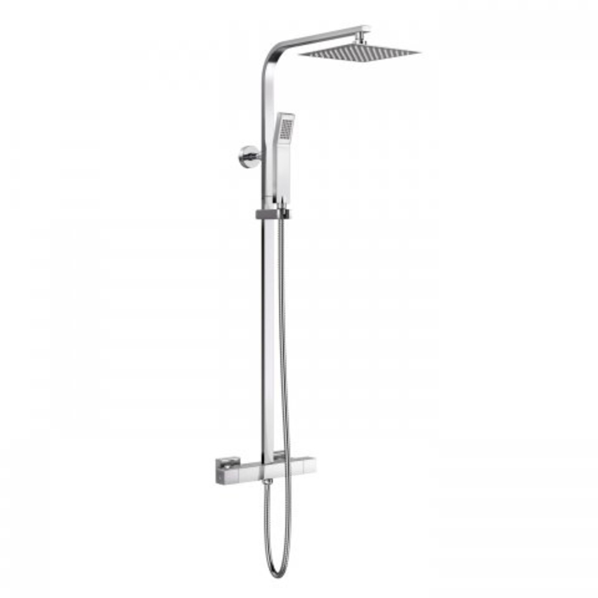 (M18) 200mm Square Head Thermostatic Exposed Shower Kit. RRP £349.99. Designer Style Our - Image 4 of 6