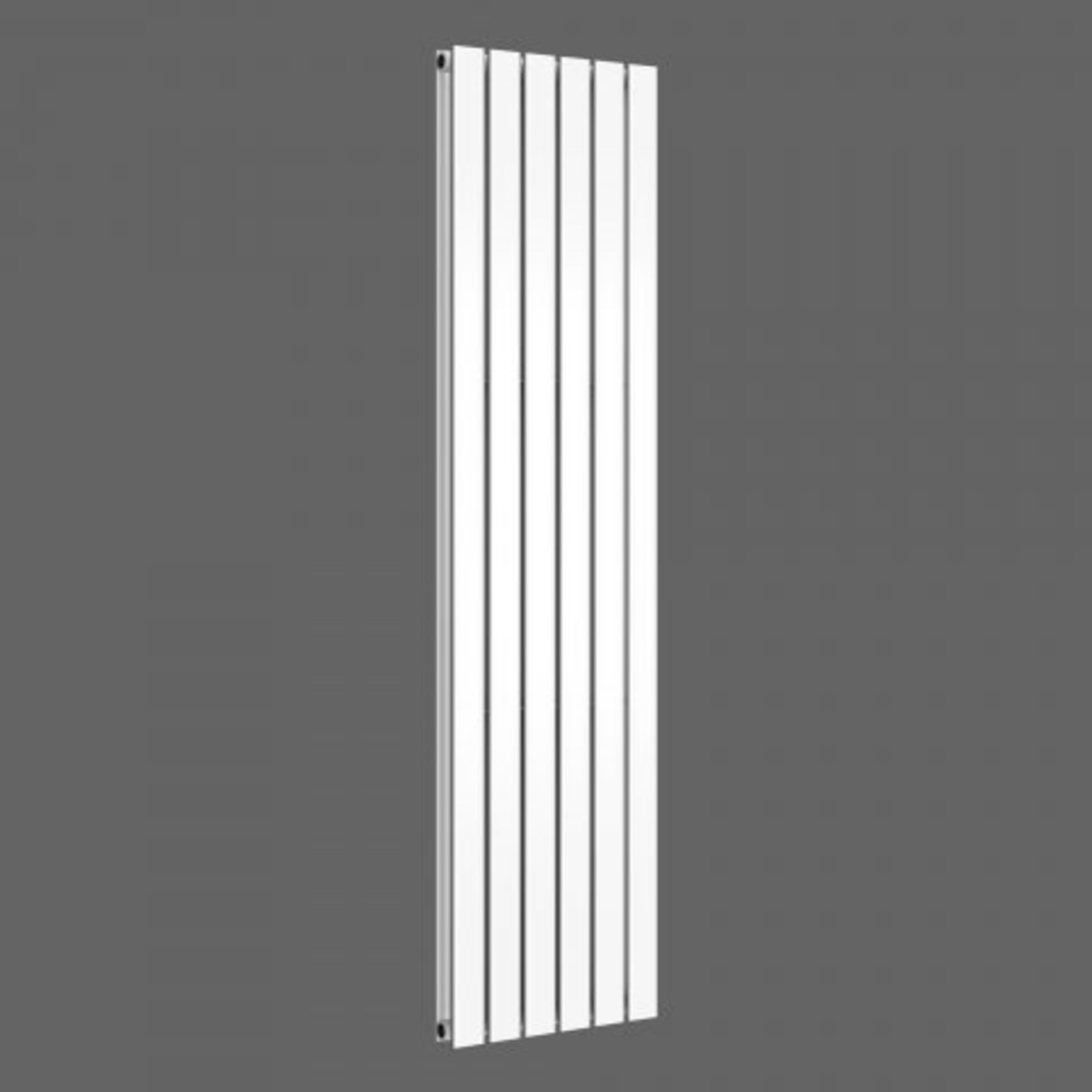 (M120) 1800x452mm Gloss White Double Flat Panel Vertical Radiator - Thera Range. RRP £499.99. - Image 3 of 3