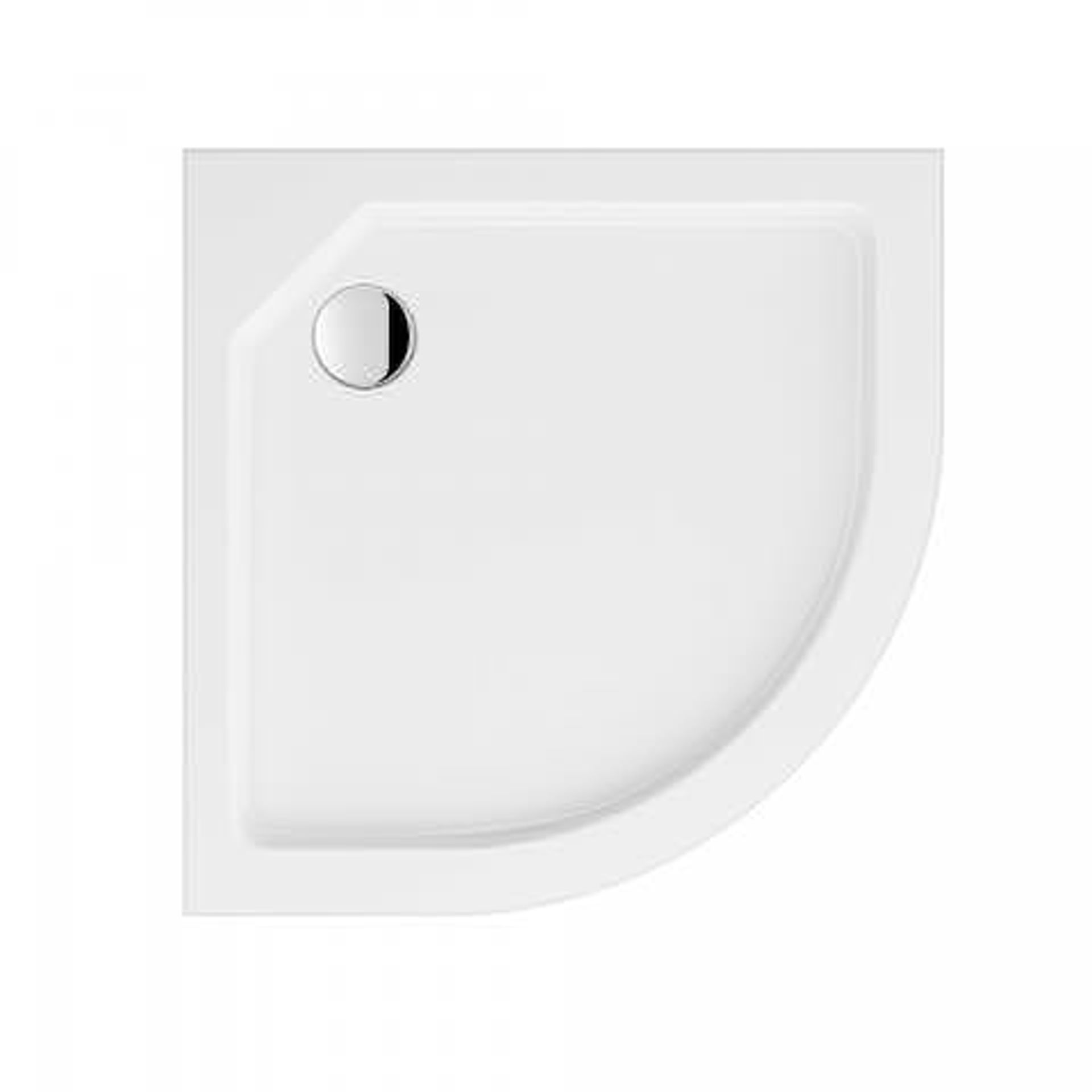 (M38) 760x900mm Quadrant Easy Plumb Shower Tray. RRP £179.99. Our brilliant white ultra slim trays - Image 2 of 2