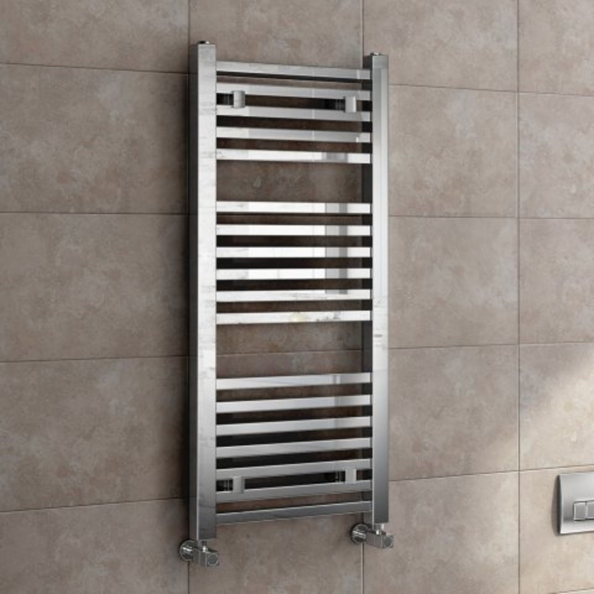 (M12) 1000x450mm Chrome Square Rail Ladder Towel Radiator - Virginia Premium. RRP £169.19. Our