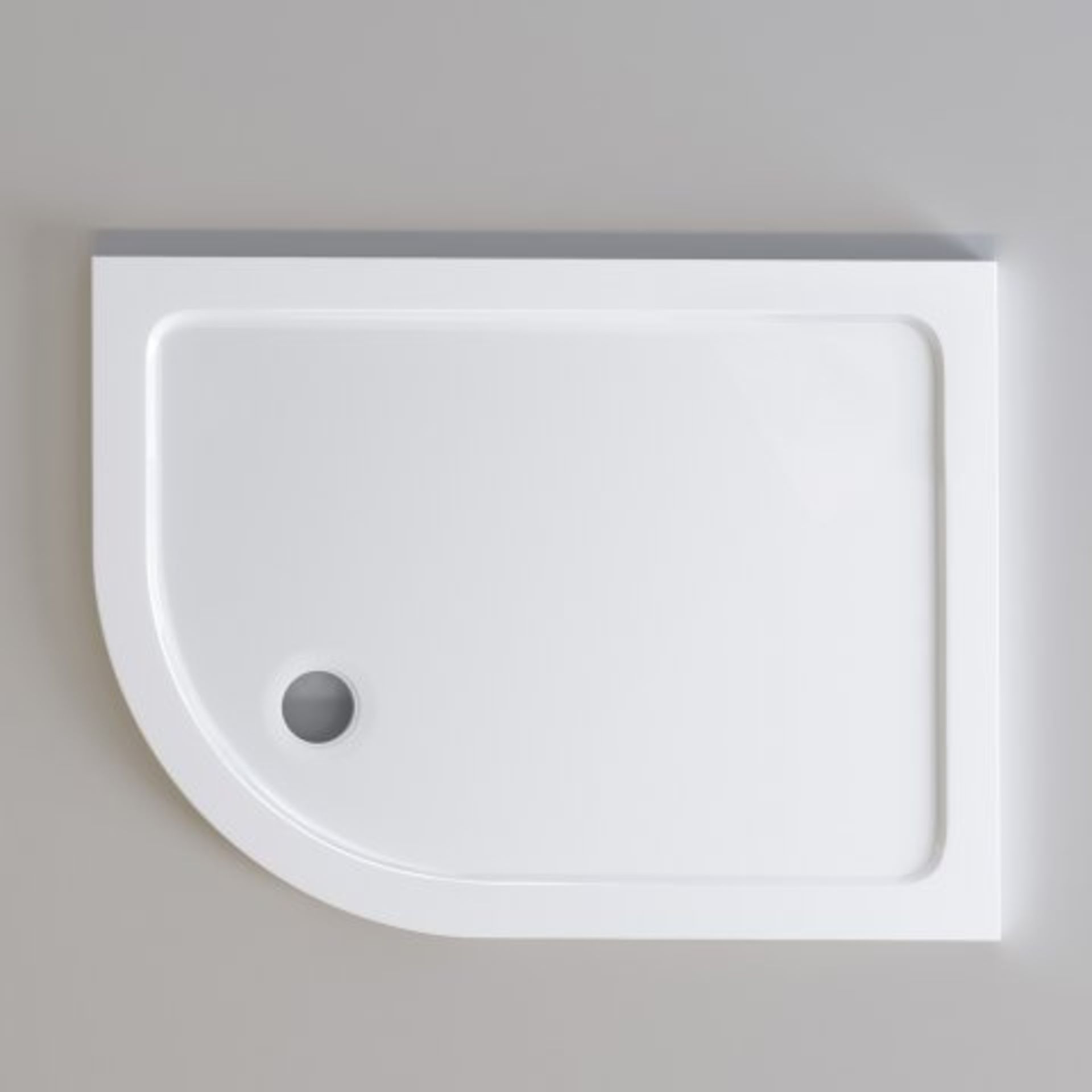 (M36) 1200x900mm Offset Quadrant Ultraslim Stone Shower Tray - Left. RRP £324.99. Designed and - Image 2 of 2