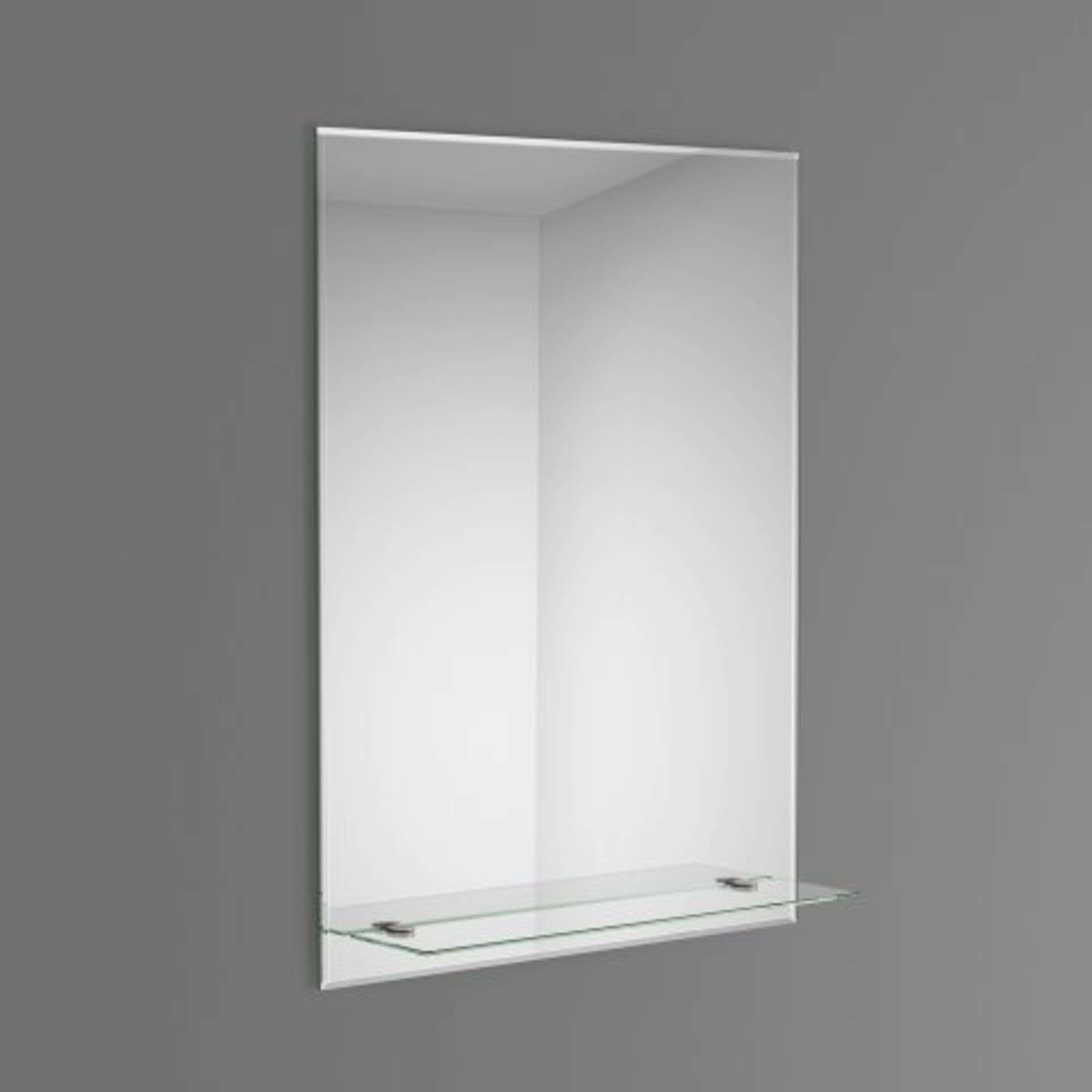 (M24) 600x800mm Hatton Mirror & Shelf Our stylish Hatton Mirror offers sleek corners and a - Image 2 of 3