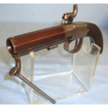 1841 -1850 English John Witton City Of London Steel Frame 17 Bore Overcoat Pistol