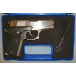 Cased, 1989-1997 Colt Double Eagle MK II Series 90 Officer's Stainless Steel .45 Auto Pistol