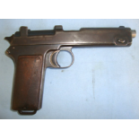 MATCHING NUMBERS, 1912 Dated WW1/WW2 Chilean Cavalry, Austrian Steyr-Hahn Model 1911 9mm Pistol