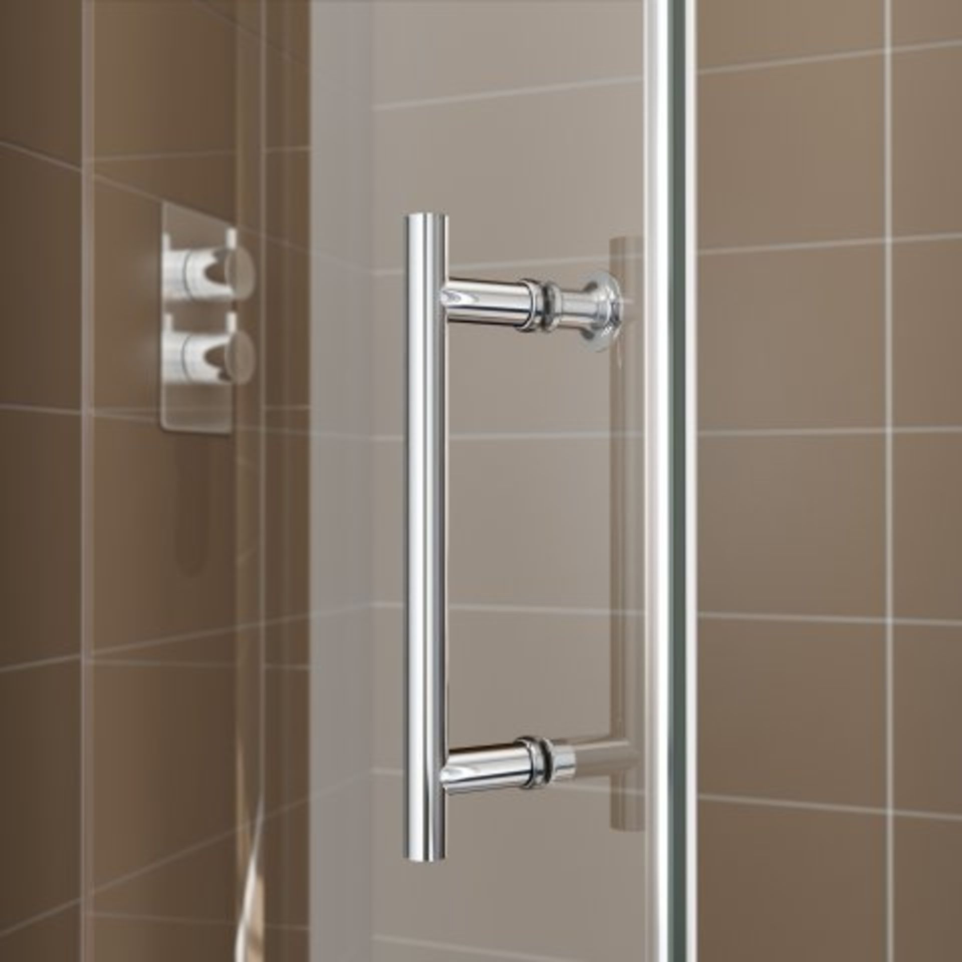 (C47) 760mm - 6mm - Elements Pivot Shower Door. RRP £299.99. Essential Design Our standard range - Image 2 of 4