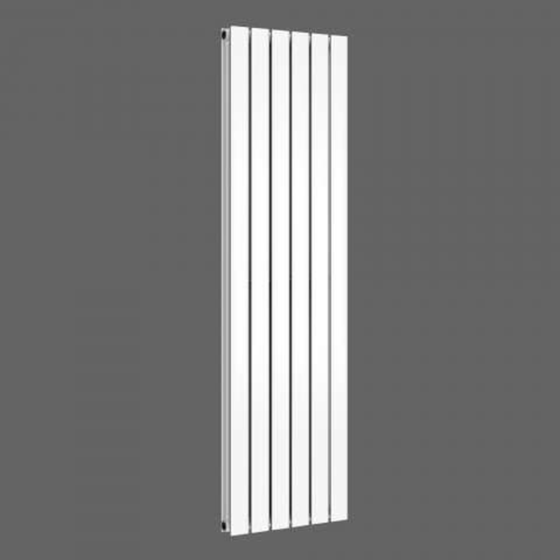 (C12) 1600x452mm Gloss White Double Flat Panel Vertical Radiator - Thera Range. RRP £474.99. - Image 3 of 3