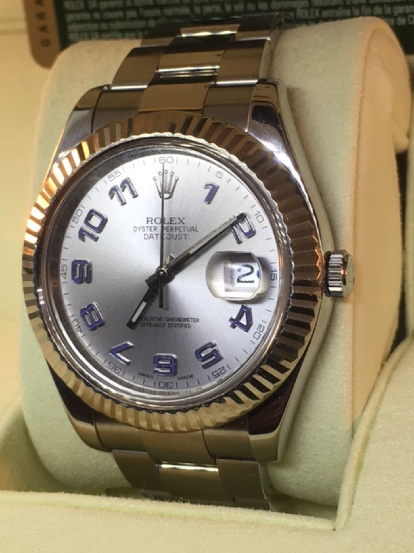 *NEXT BID WINS* Rolex Datejust 2 stainless steel with white gold fluted bezel - Image 2 of 3