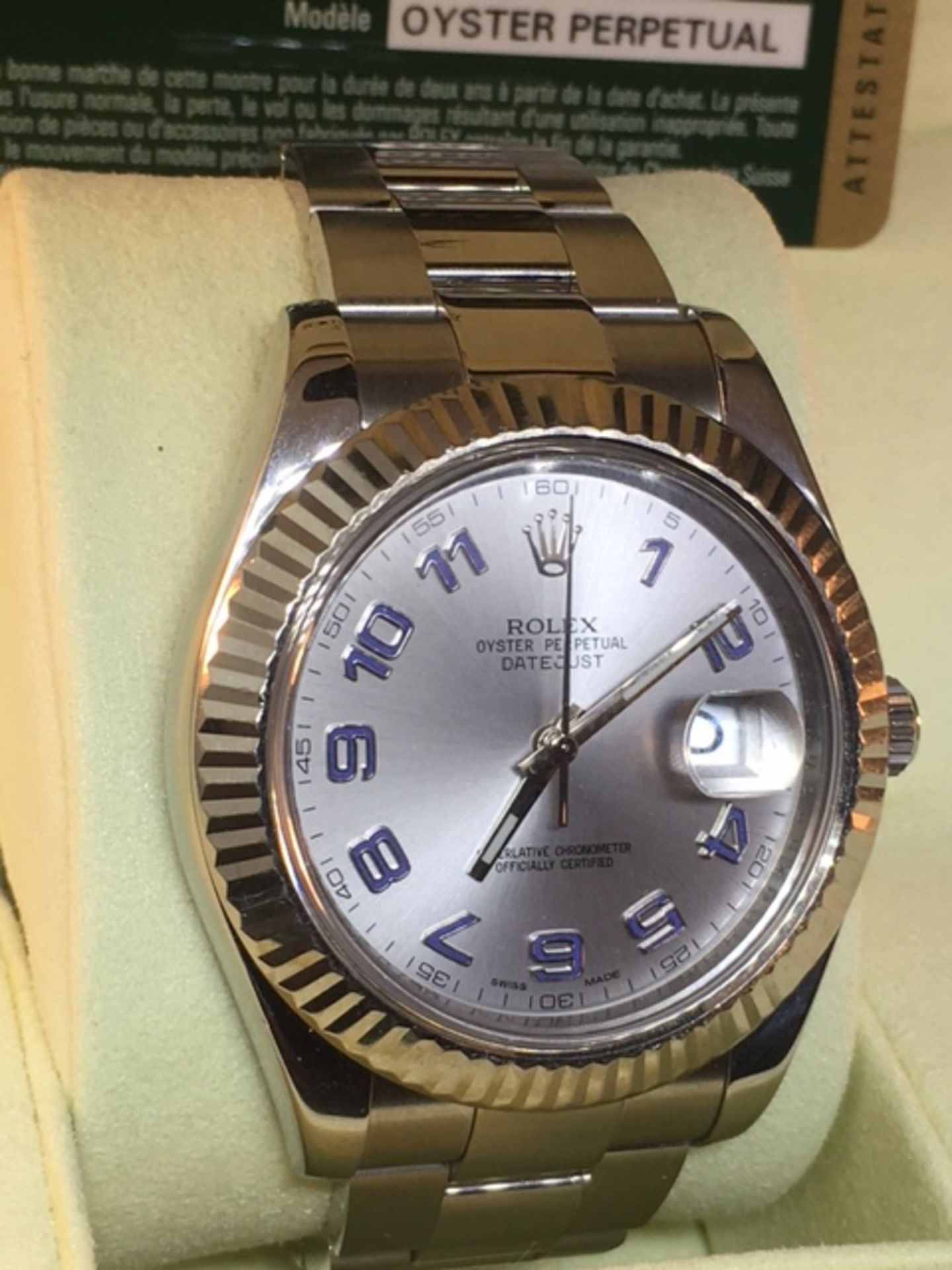 *NEXT BID WINS* Rolex Datejust 2 stainless steel with white gold fluted bezel - Image 3 of 3