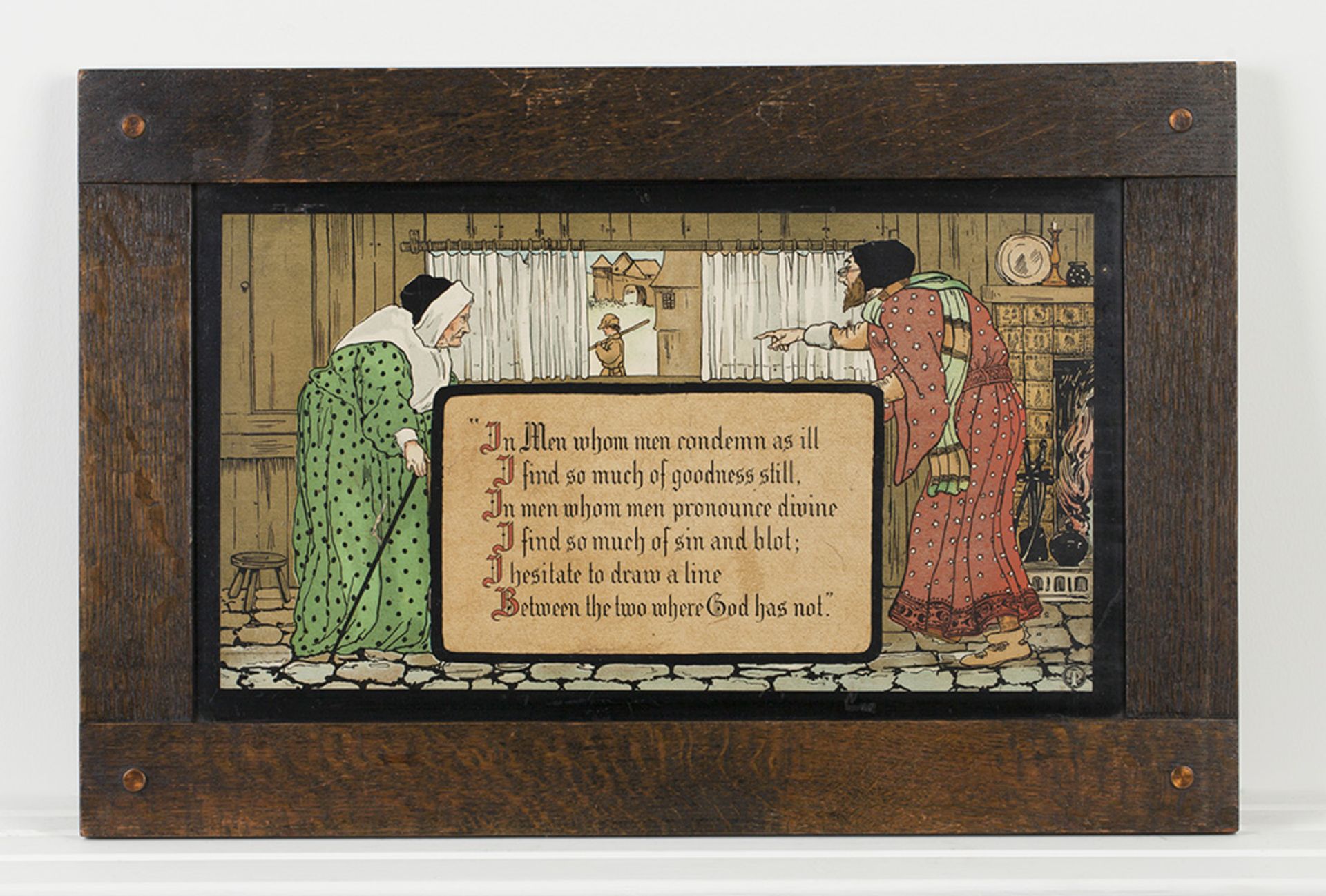 TABER & PRANG PRINT ON BOARD WITH JOAQUIN MILLER VERSE 1904 - Image 7 of 7