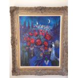 The Wedding Flowers by Chagall reproduced by Master Art Forger John Myatt. Oil on Canvas.