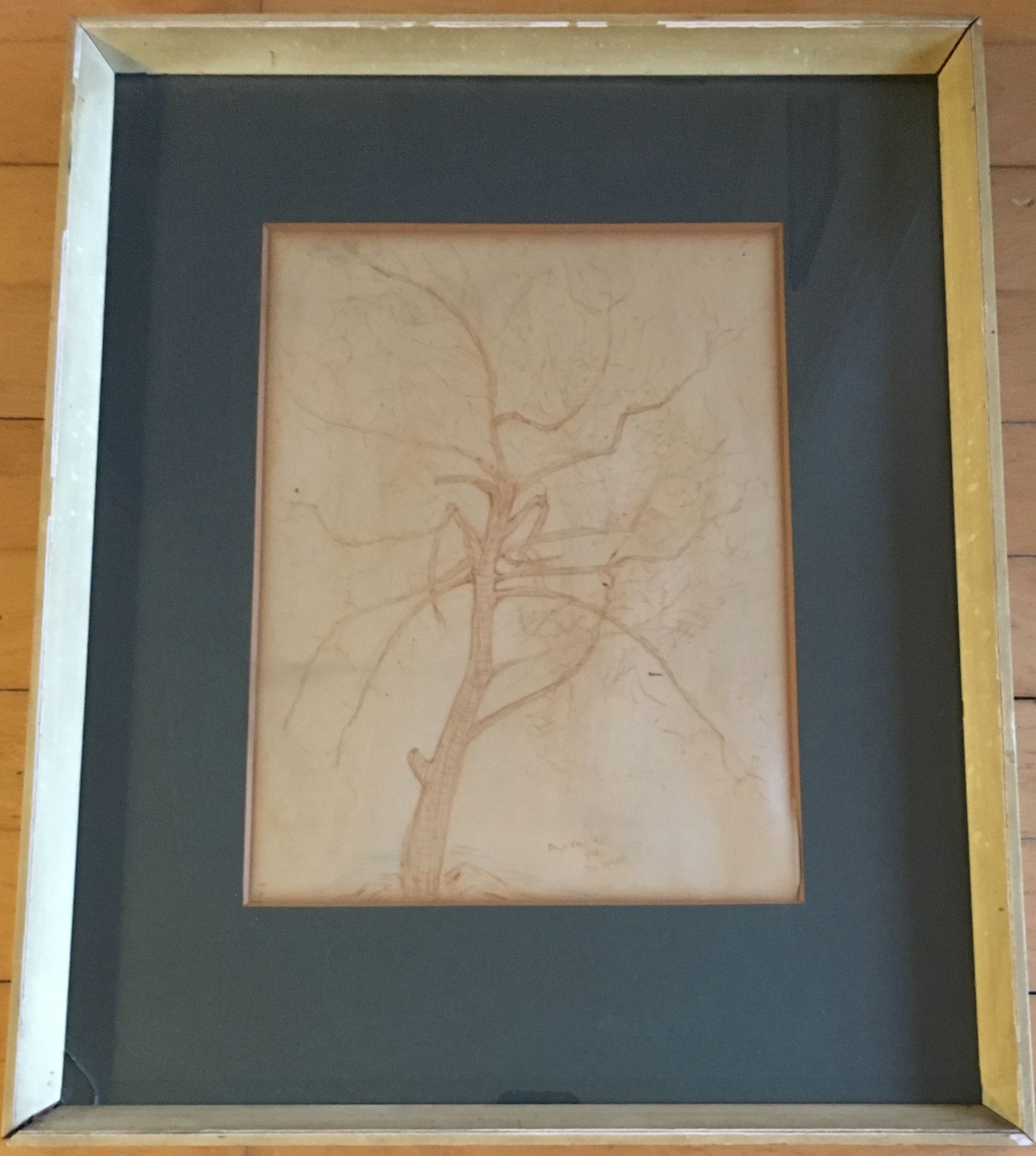 Tree sketch signed by Marek Szwarc