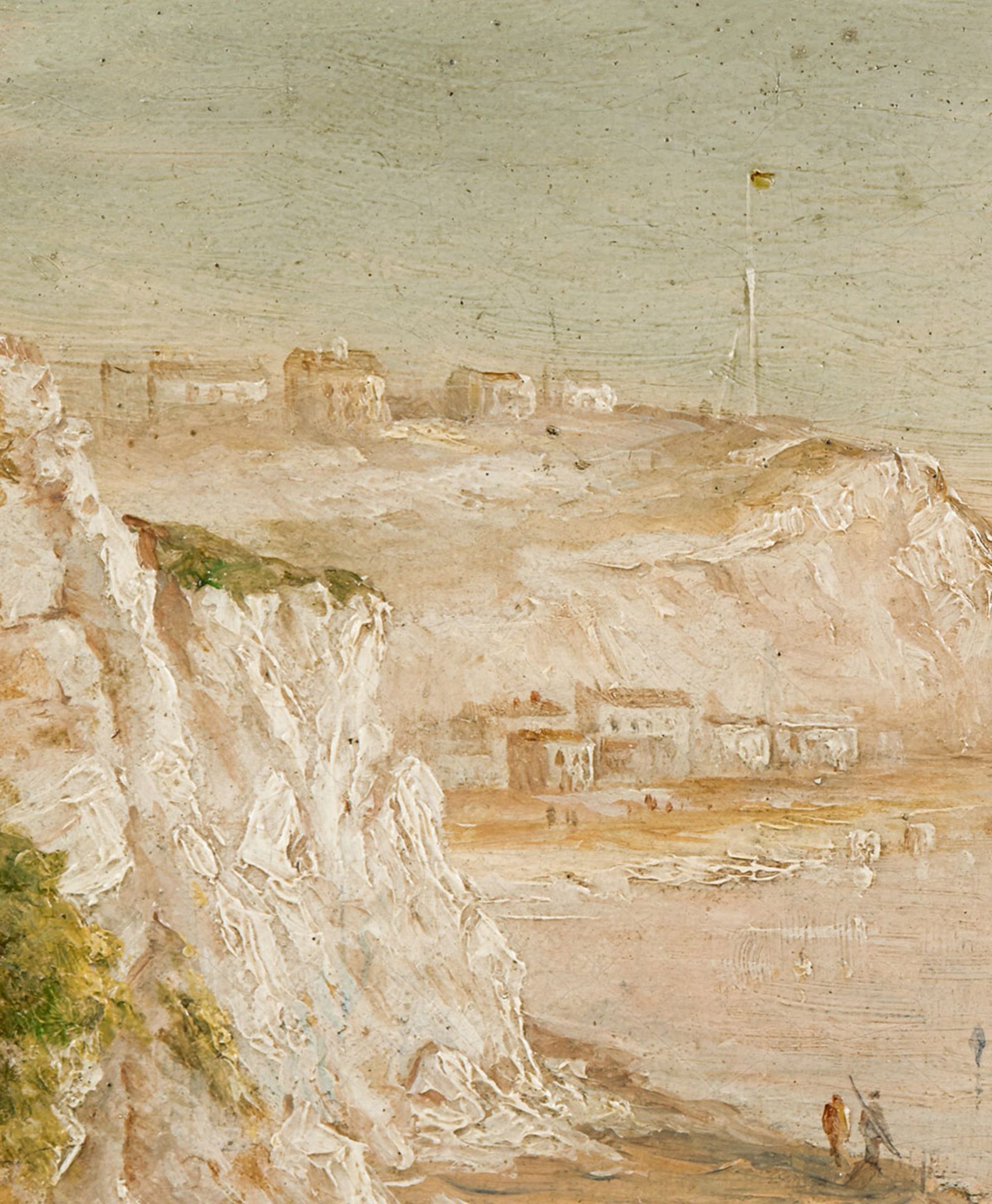 GUSTAVE DE BREANSKI, COASTLINE OIL ON CANVAS, 19TH C. - Image 6 of 8