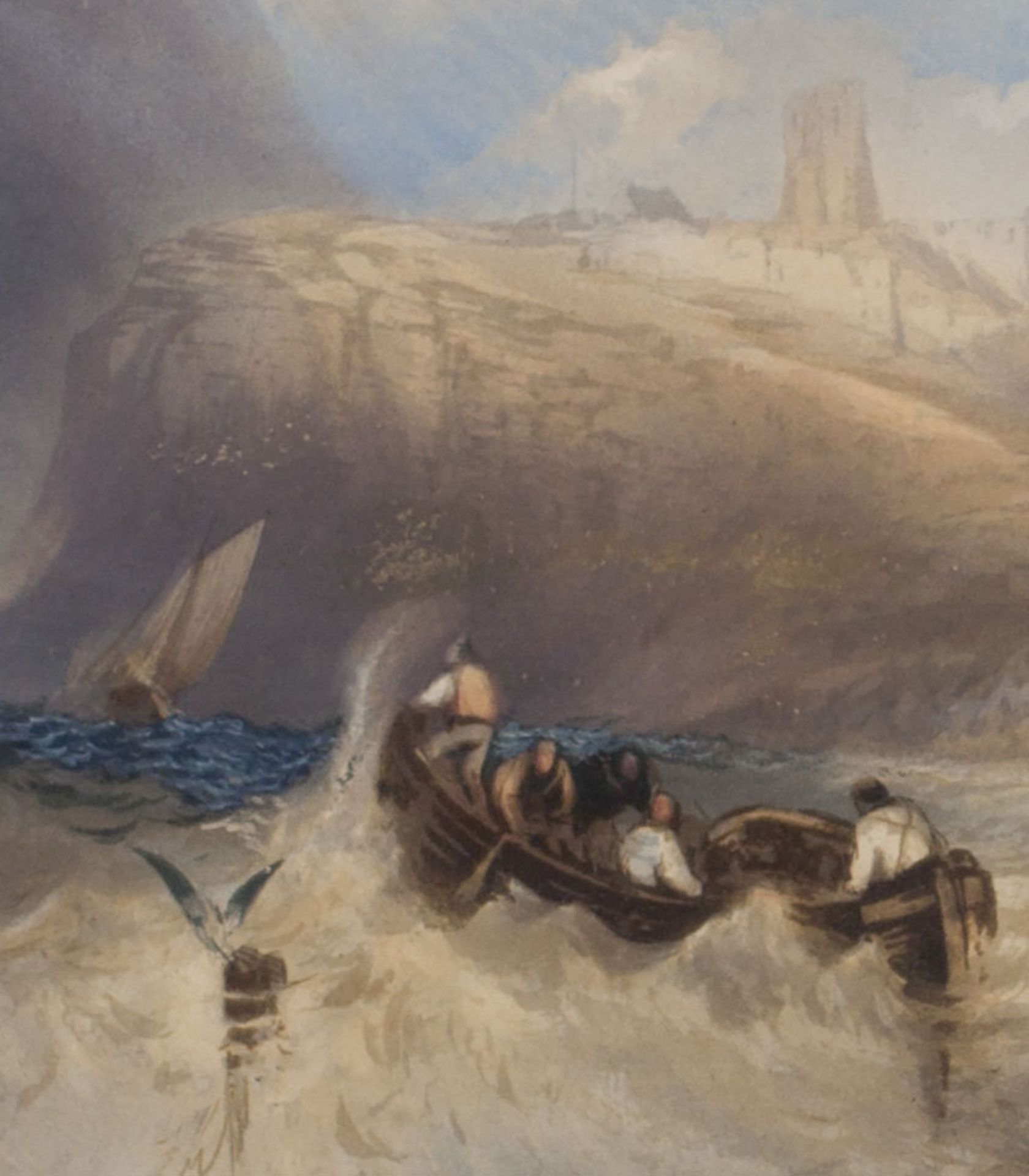 CHARLES BENTLEY, VIEW OF WHITBY WITH FISHERMEN EARLY 19TH C - Image 3 of 9