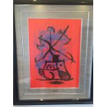 L'Animadora - Vermell by Miro (original Lithograph print number 10 of 75)