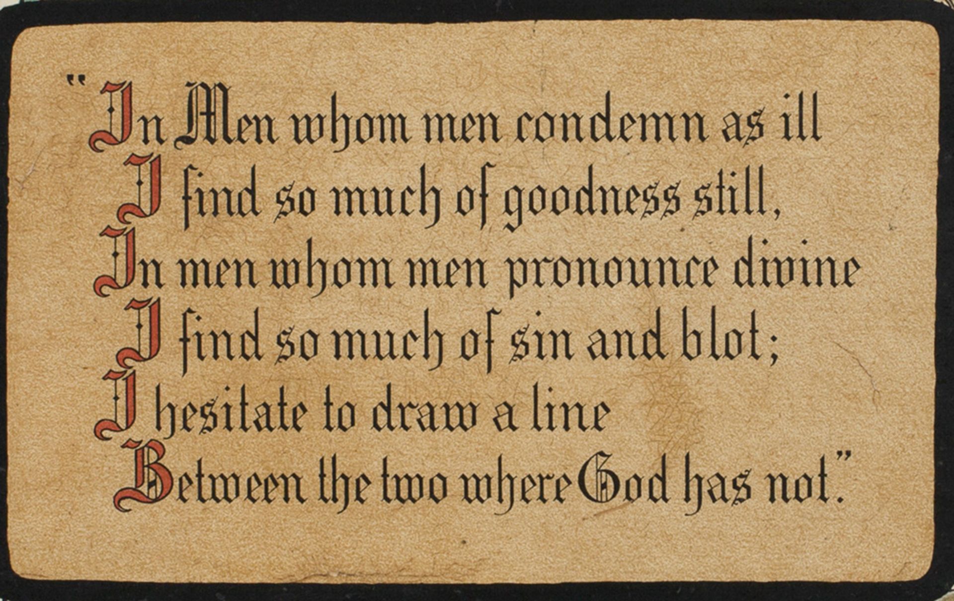 TABER & PRANG PRINT ON BOARD WITH JOAQUIN MILLER VERSE 1904 - Image 5 of 7