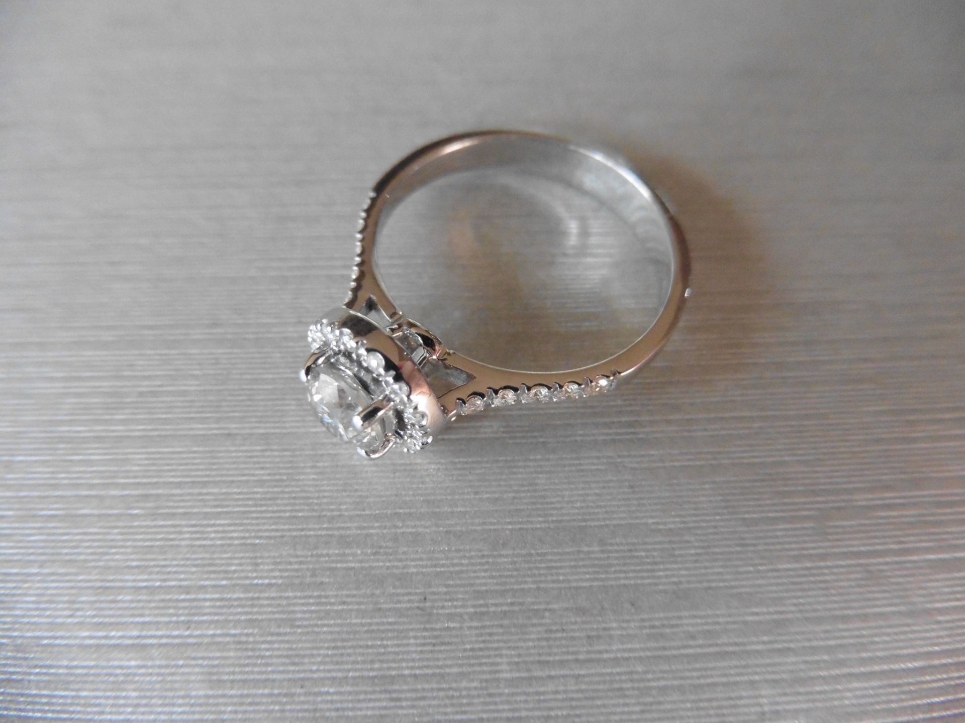 0.75ct diamond set solitaire ring. Set with a 0.50ct brilliant cut diamond in the centre, I - Image 4 of 5