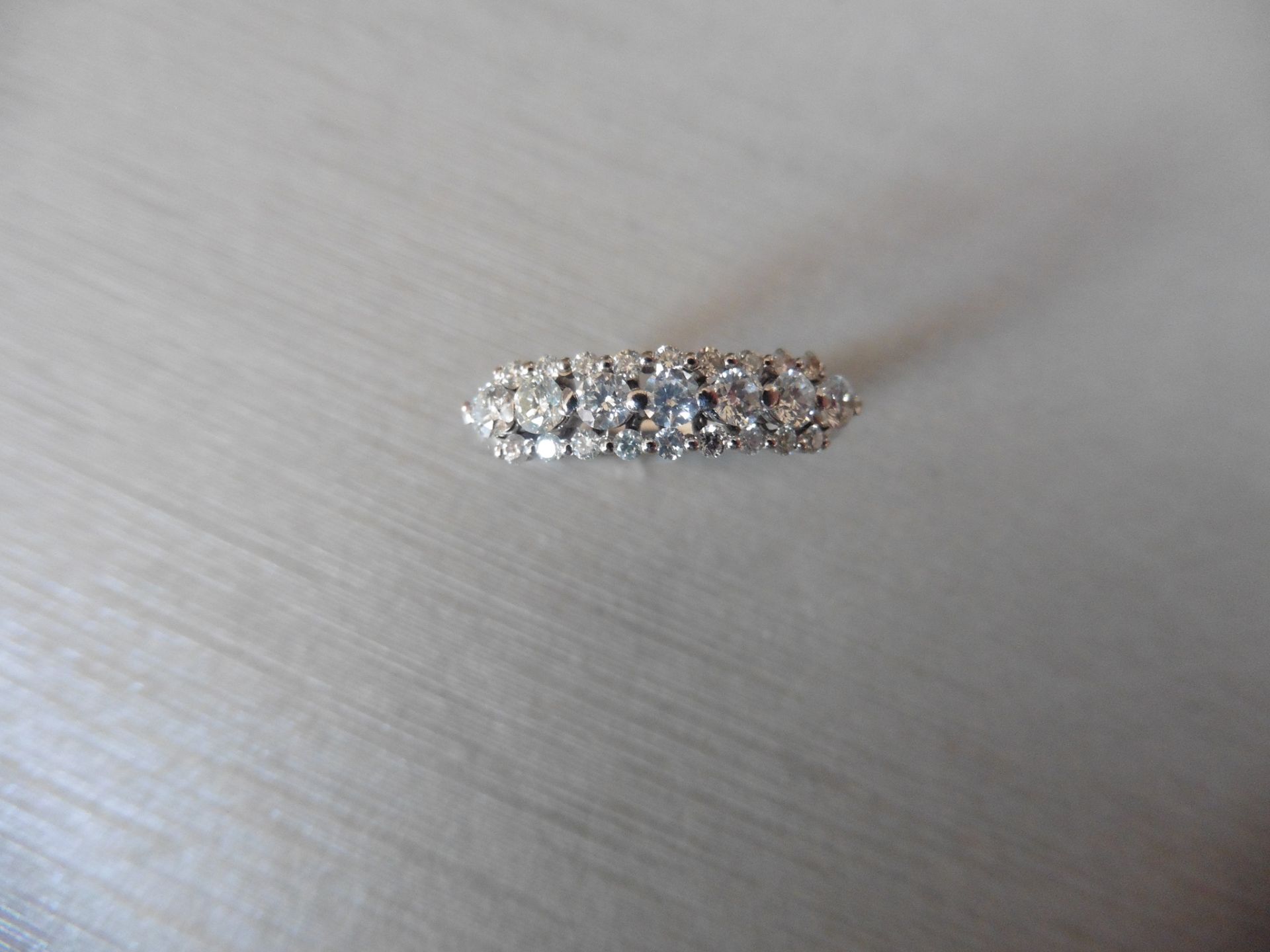 0.50ct diamond band ring. Set with a brilliant cut diamonds weighing 0.50ct in total, H/I colour, - Image 2 of 5