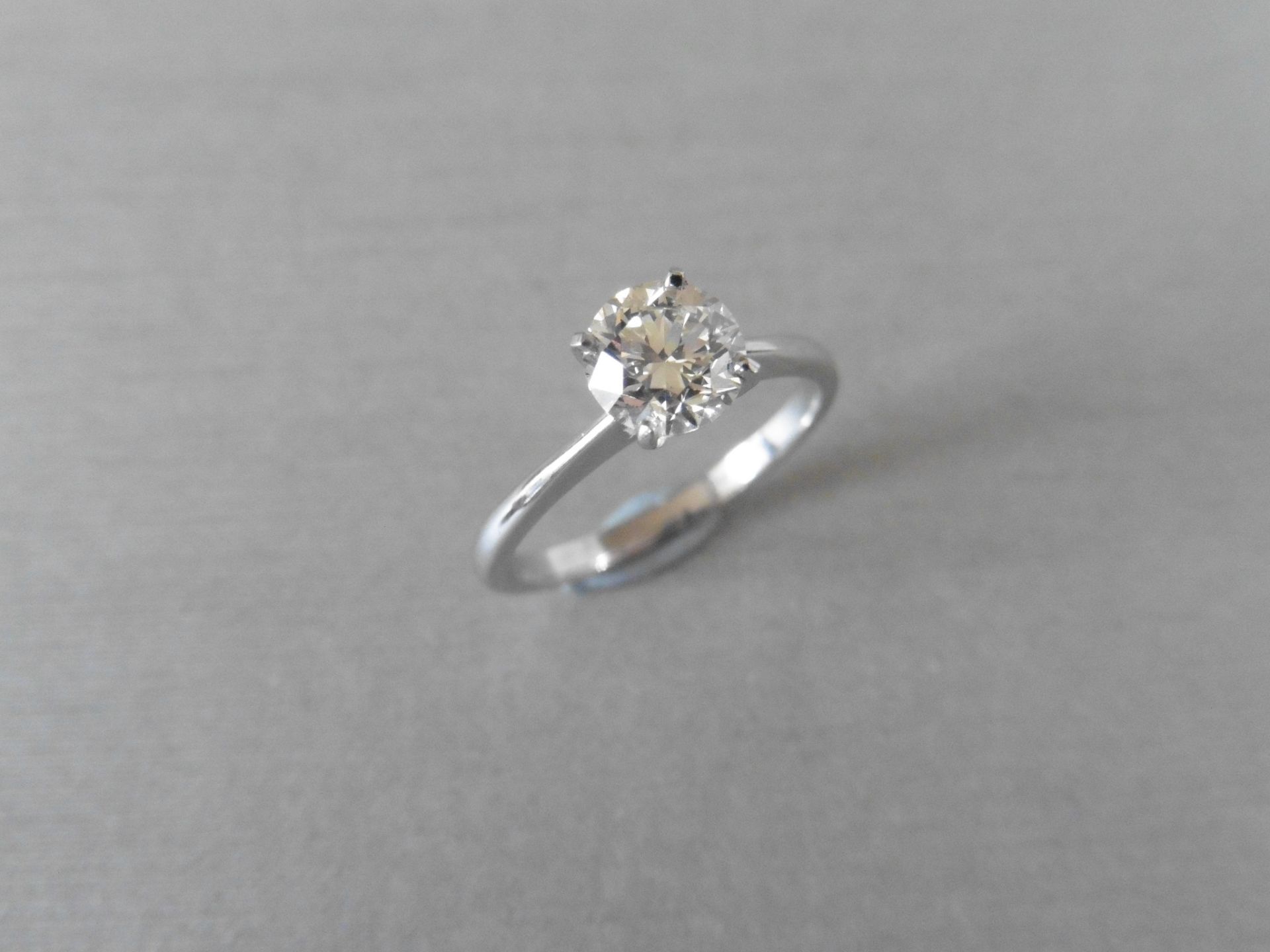 1.00ct diamond solitaire ring set with a brilliant cut diamond. I colour, si2 clarity. Four claw