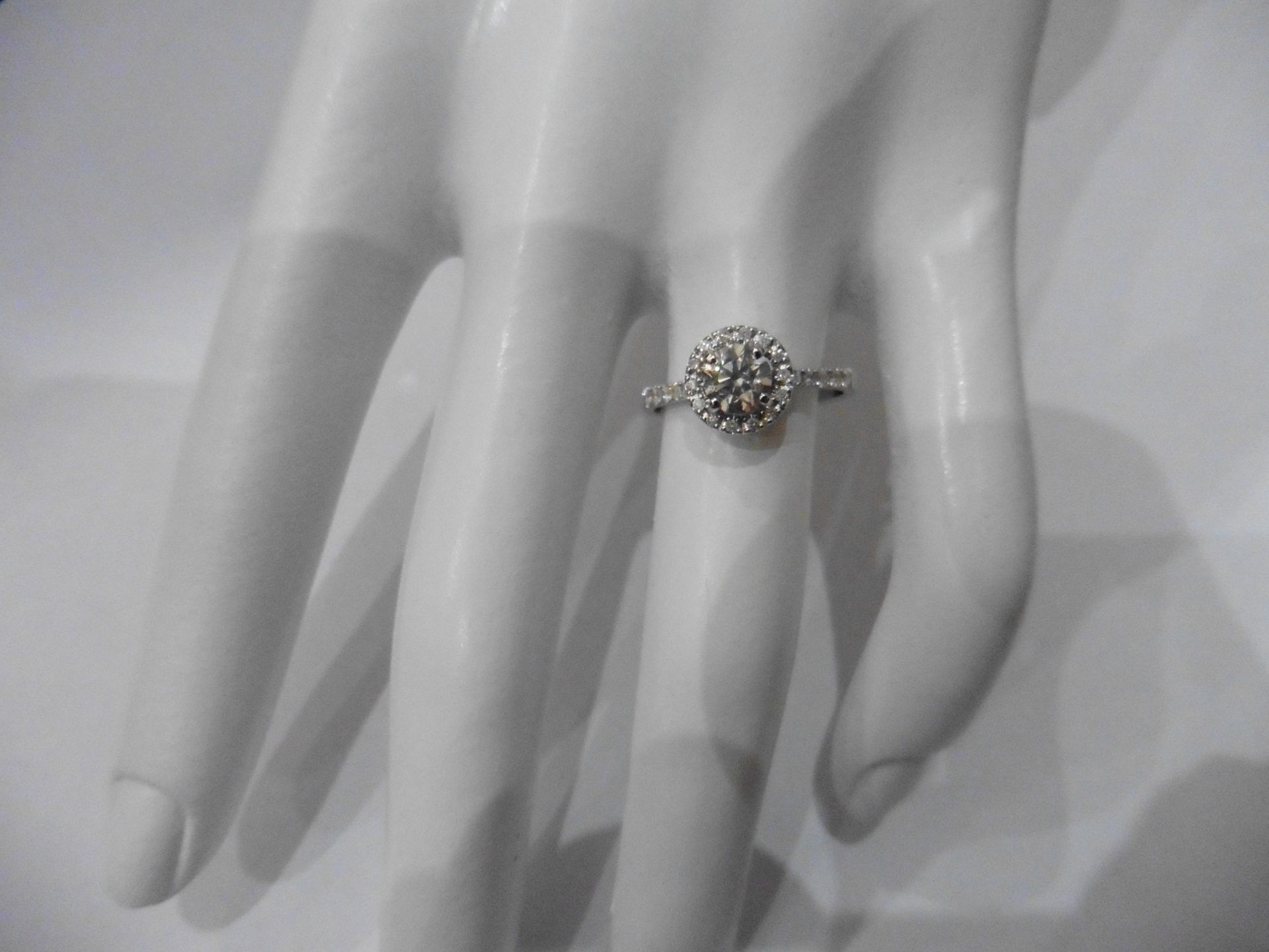 0.75ct diamond set solitaire ring. Set with a 0.50ct brilliant cut diamond in the centre, I - Image 5 of 5