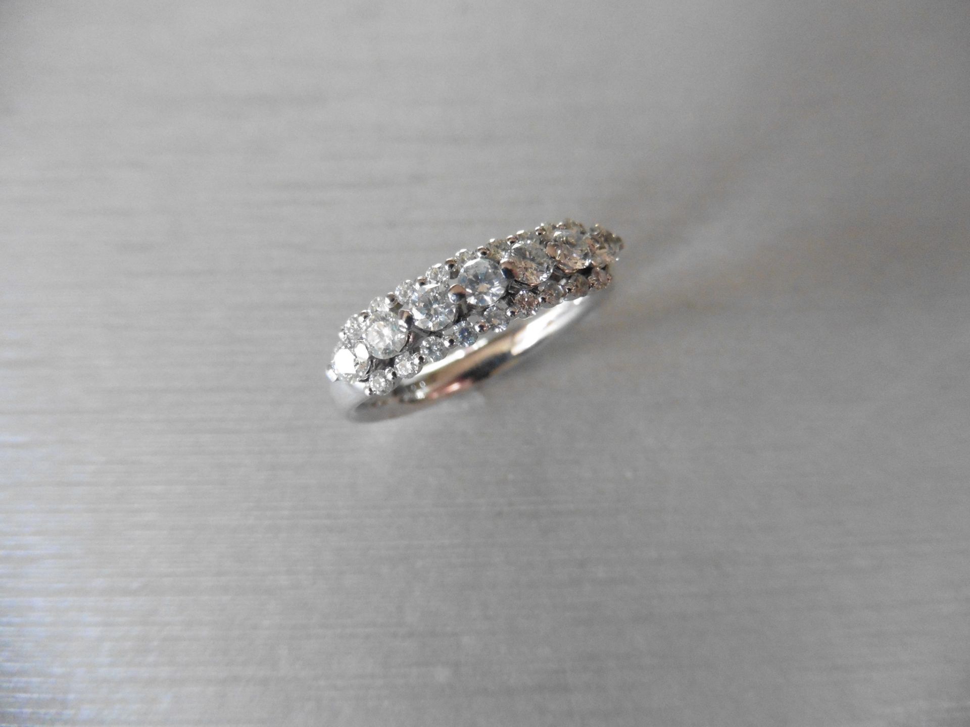 0.50ct diamond band ring. Set with a brilliant cut diamonds weighing 0.50ct in total, H/I colour,