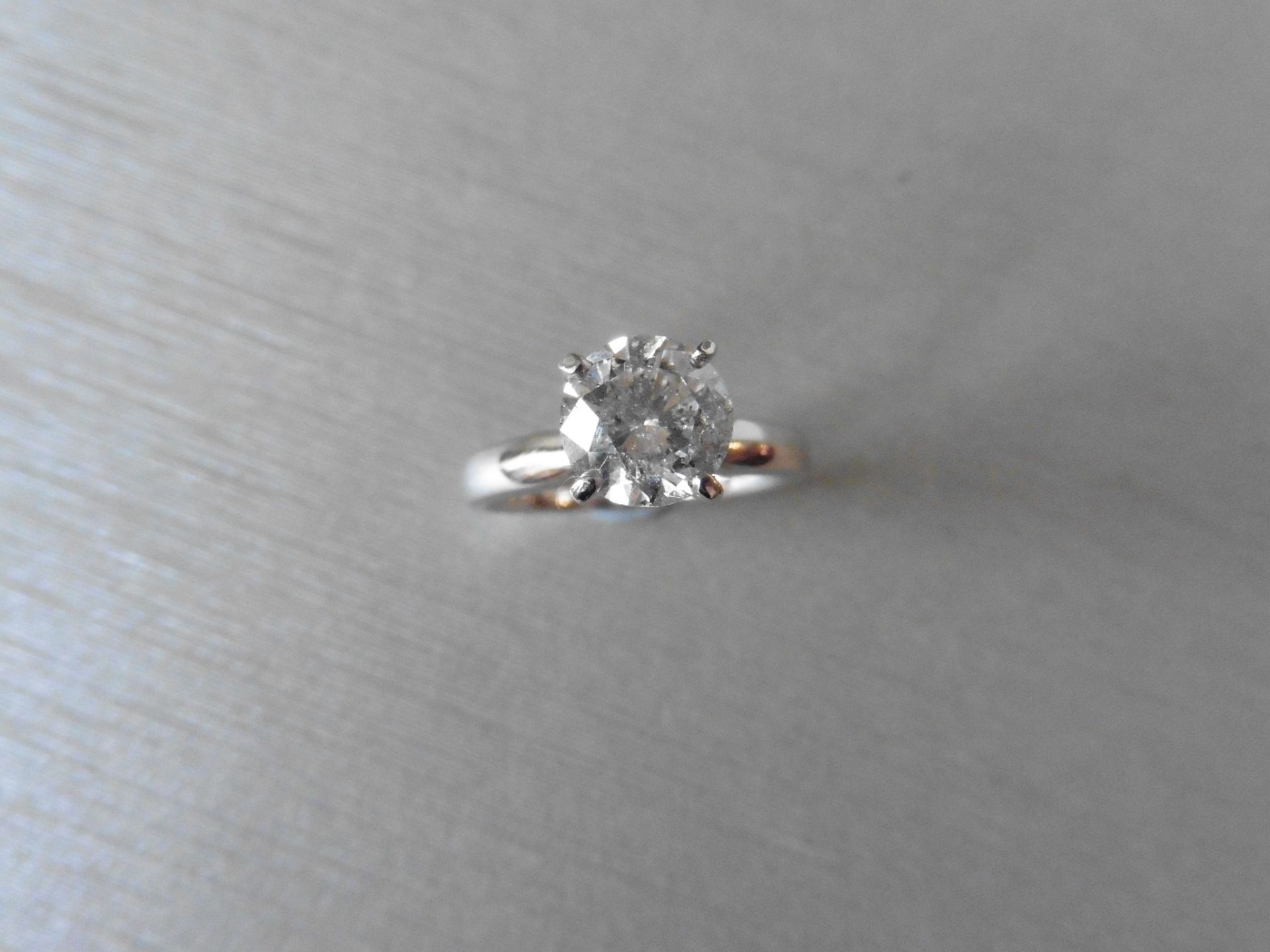 1.00ct Diamond solitaire ring with a brilliant cut diamond. H/I colour, si3 clarity. This stone - Image 4 of 4