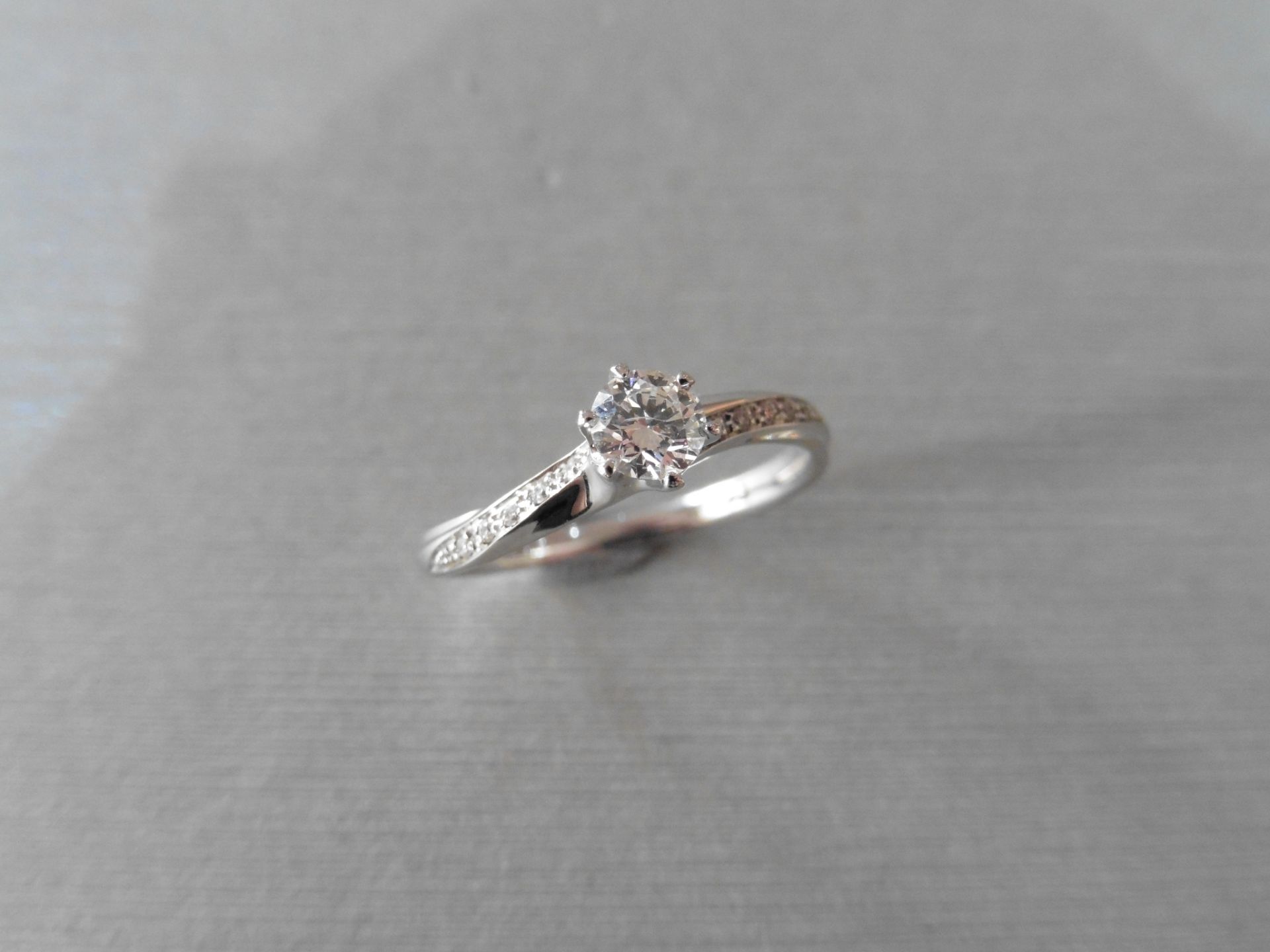 0.30ct Diamond set solitaire ring set with a brilliant cut diamond, G colour and si clarity, set