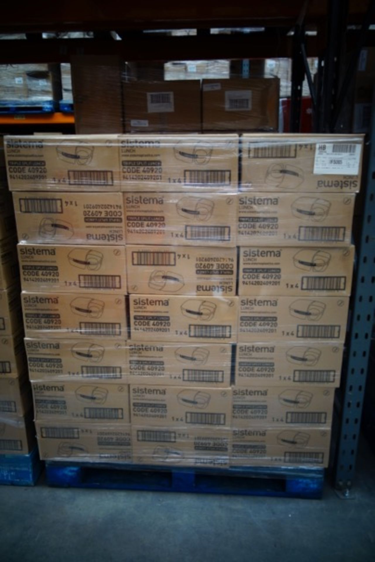 PALLET CONTAINING 336 x BRAND NEW Sistema Triple Split 2L Lunch Boxes & Fruit Pot. Assorted in 4 - Image 5 of 5