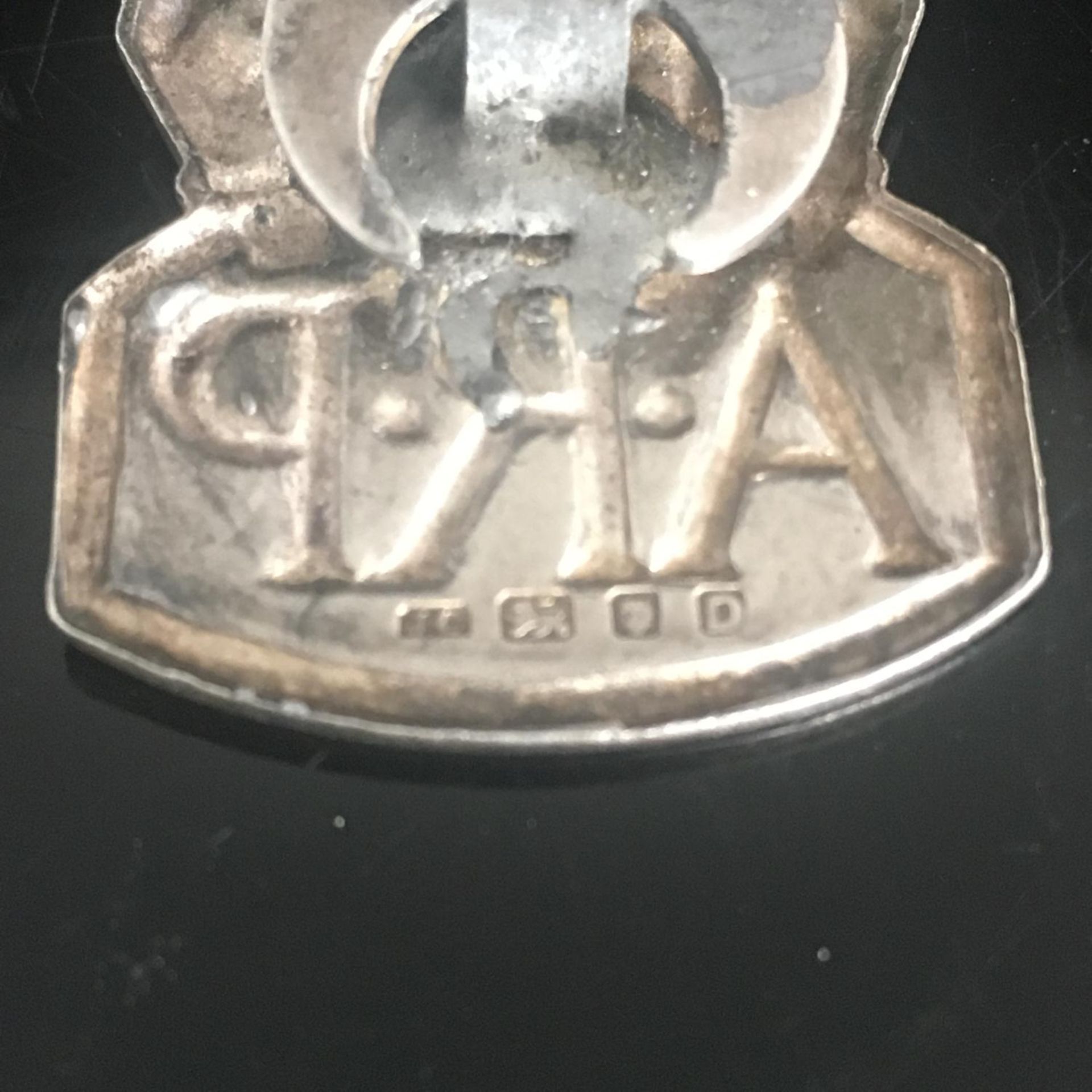 WORLD WAR II HALLMARKED STERLING SILVER AIR RAID PRECAUTIONS (ARP) BADGE TOGETHER WITH ARP - Image 3 of 4