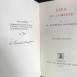 W Somerset Maugham, Signed Hardback Limited Edition Book - 1947 Jubilee Edition - Liza of Lambeth.