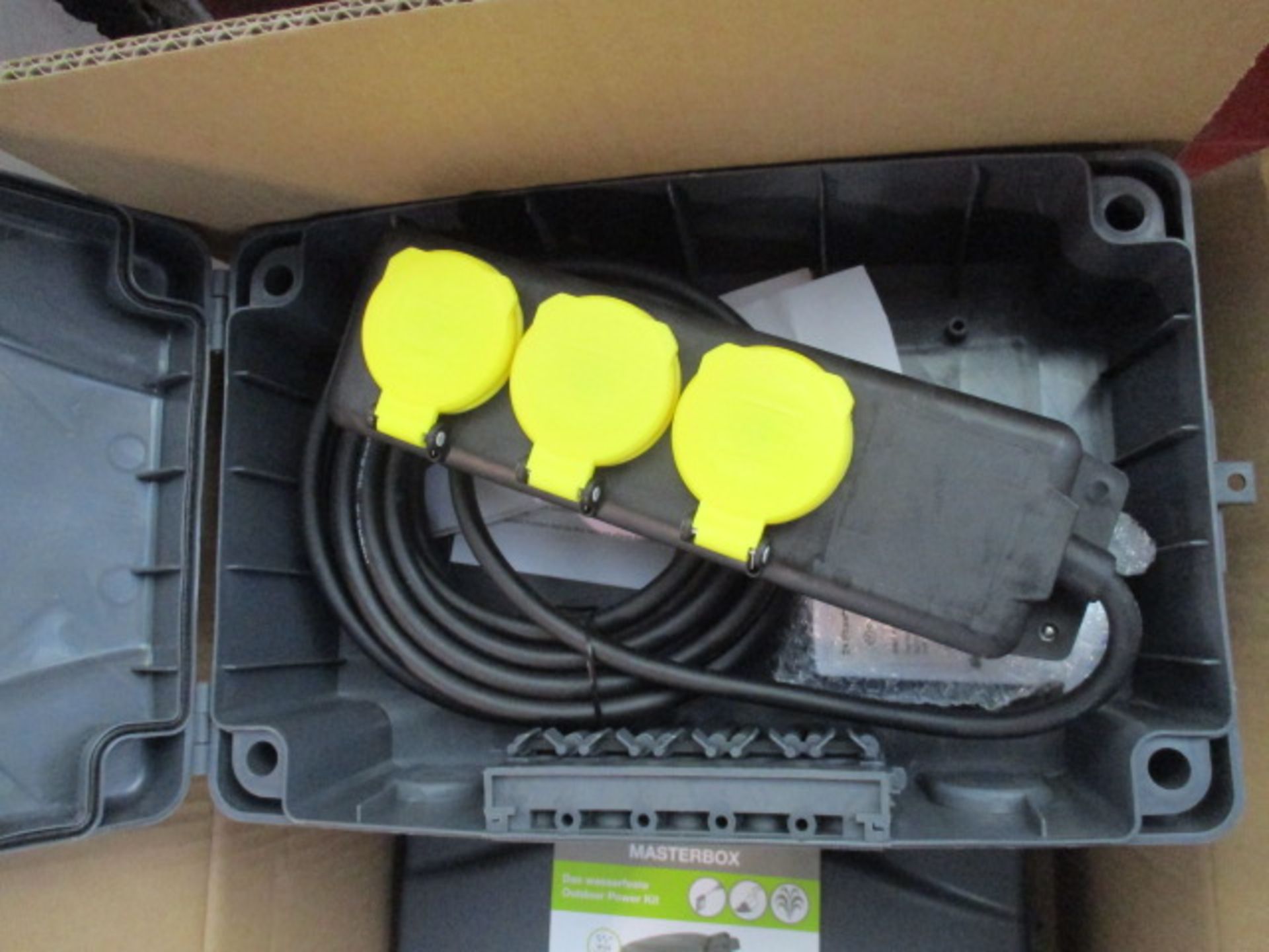 Brand new MasterBox Outdoor Power kit as pictured in hardwearing carry case - new and sealed IP54