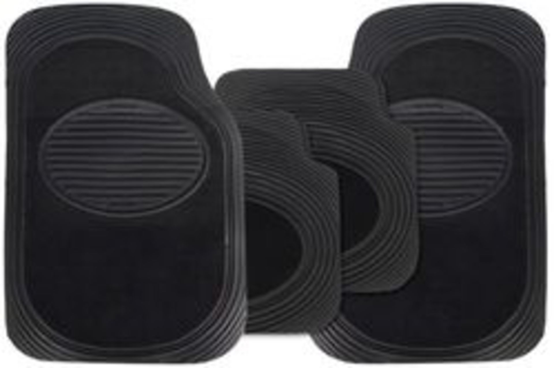 10. x NEW AND UNUSED sets Heavy duty Rubber / rubber Carpet style 4 pc mat set - will be mixed