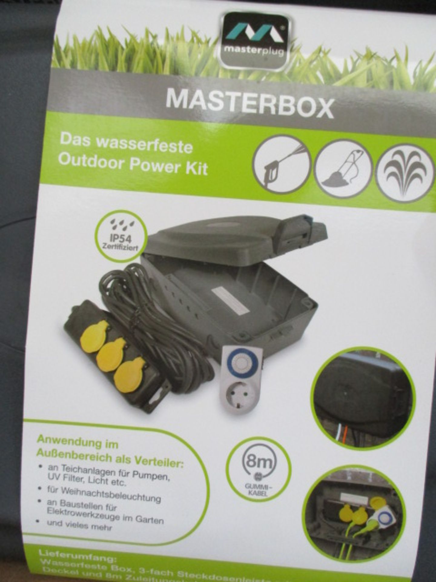 Brand new MasterBox Outdoor Power kit as pictured in hardwearing carry case - new and sealed IP54