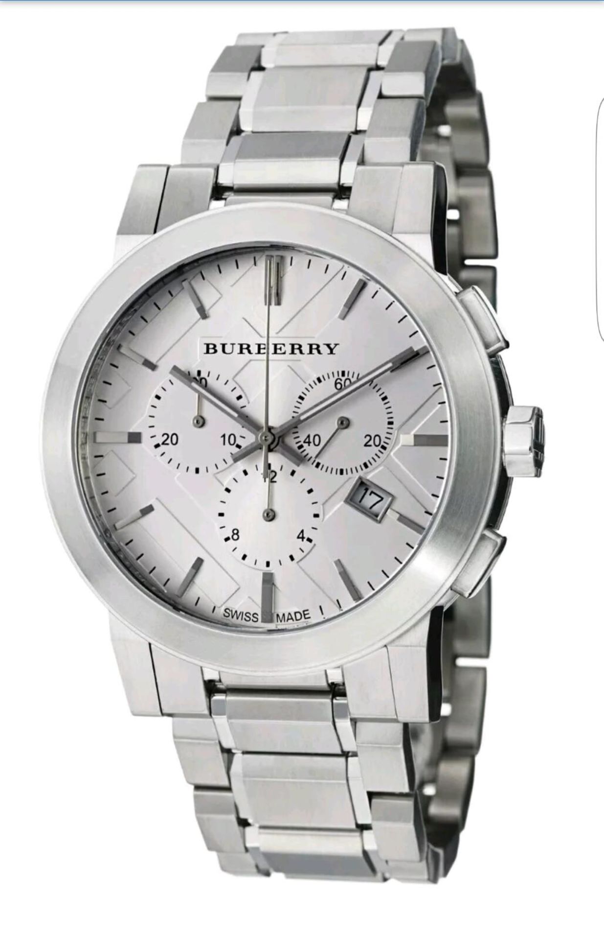 BRAND NEW GENTS BURBERRY DESIGNER WATCH BU9350, COMPLETE WITH ORIGINAL BOX AND MANUAL - RRP £499