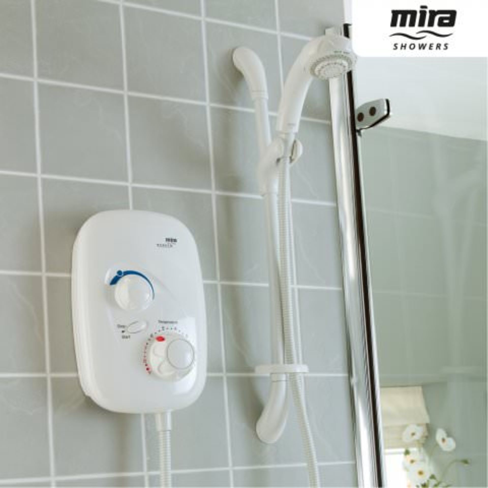 (H37) Mira Event Manual Power Shower - White Chrome. RRP £499.99. To indulge in an invigorating